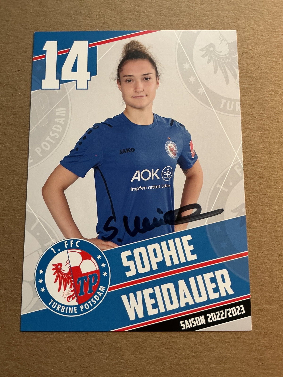 Sophie Weidauer, Germany 🇩🇪 1.FFC Potsdam 2022/23 hand signed - Autographs-World