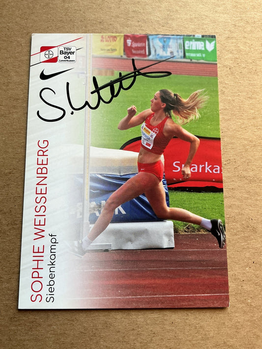 Sophie Weissenberg, Germany 🇩🇪 Athletics Summer Olympics 2024 hand signed - Autographs-World