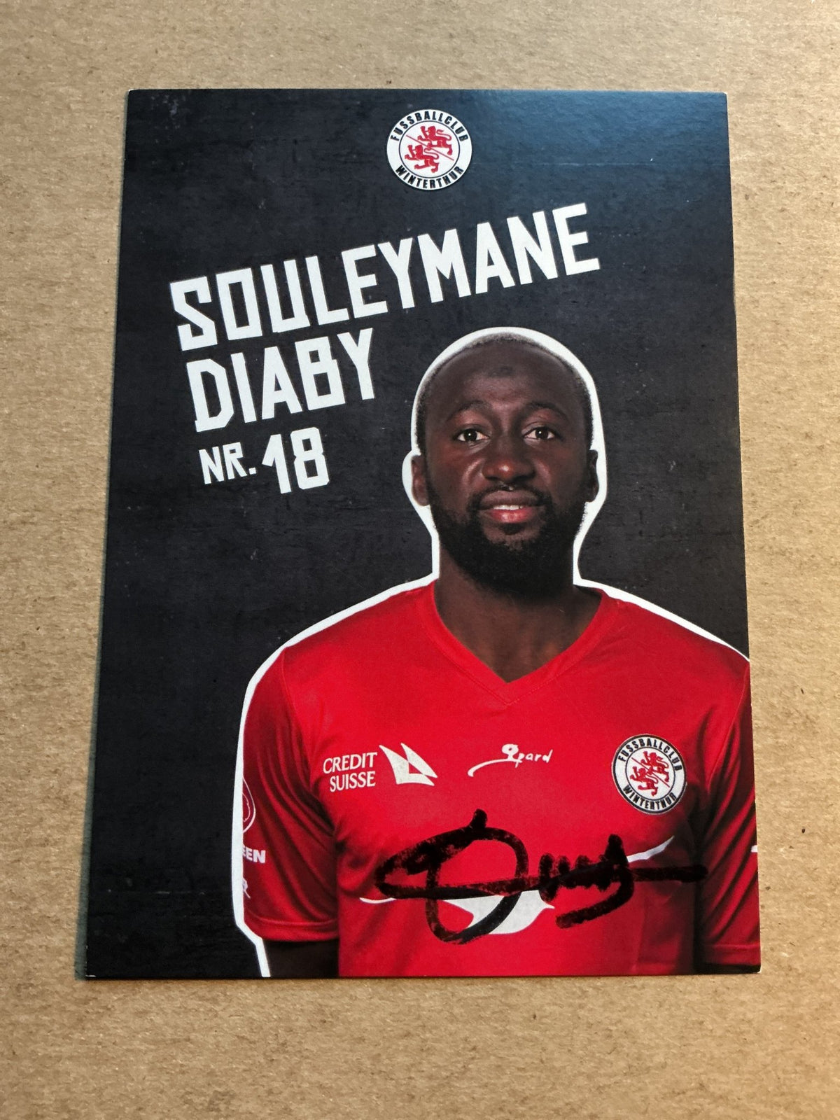 Souleymane Diaby, Ivory Coast 🇨🇮 FC Winterthur 2022/23 hand signed - Autographs-World