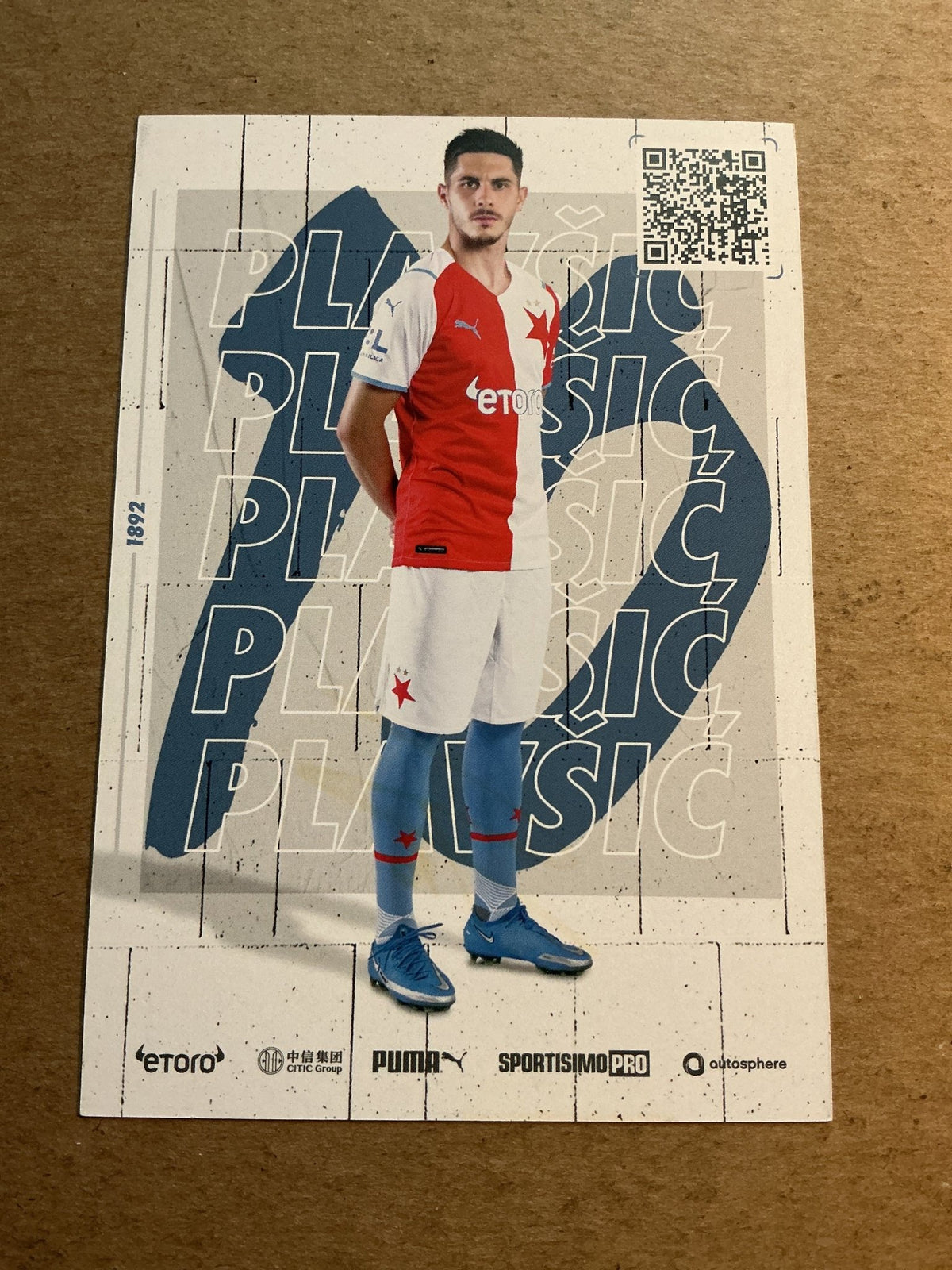 Srdjan Plavšić, Serbia 🇷🇸 SK Slavia Prague 2021/22 hand signed - Autographs-World