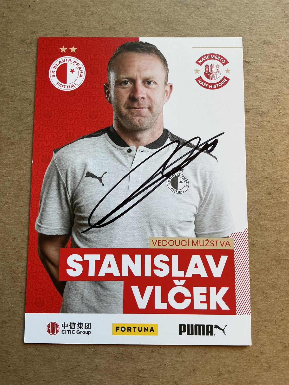 Stanislav Vlček, Czech Republic 🇨🇿 SK Slavia Prague 2020/21 hand signed - Autographs-World
