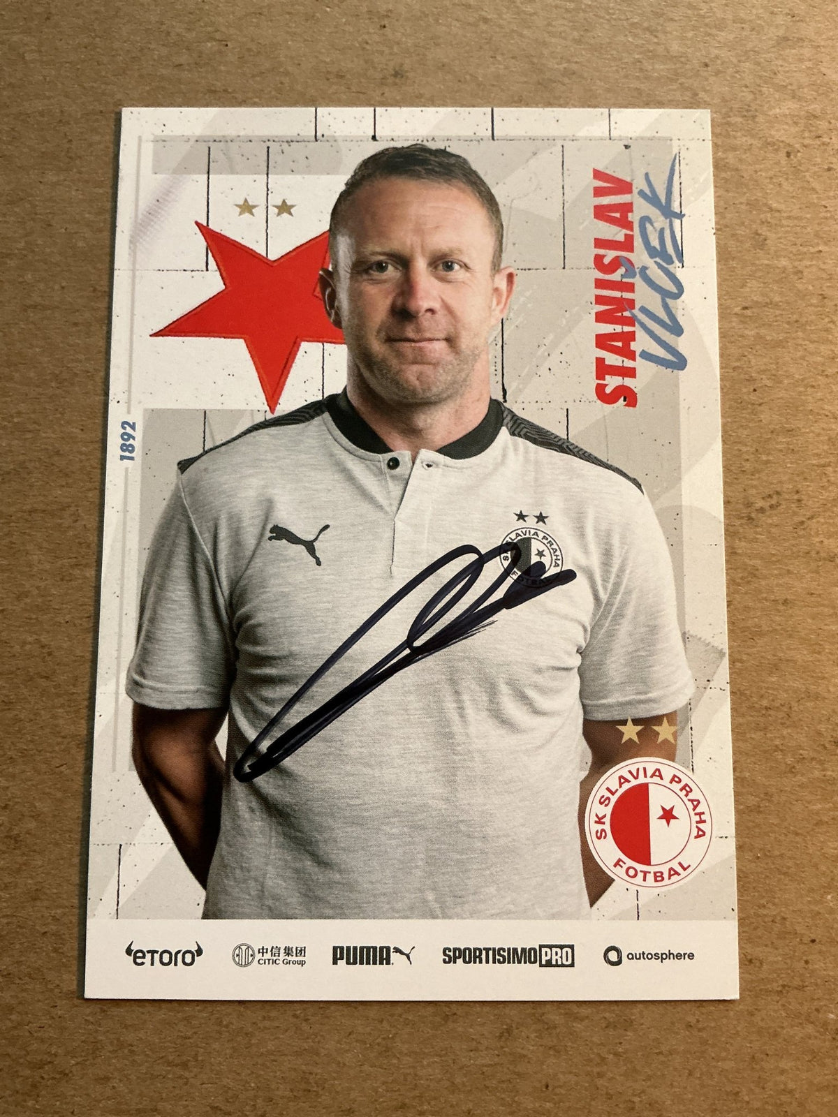 Stanislav Vlček, Czech Republic 🇨🇿 SK Slavia Prague 2021/22 hand signed - Autographs-World
