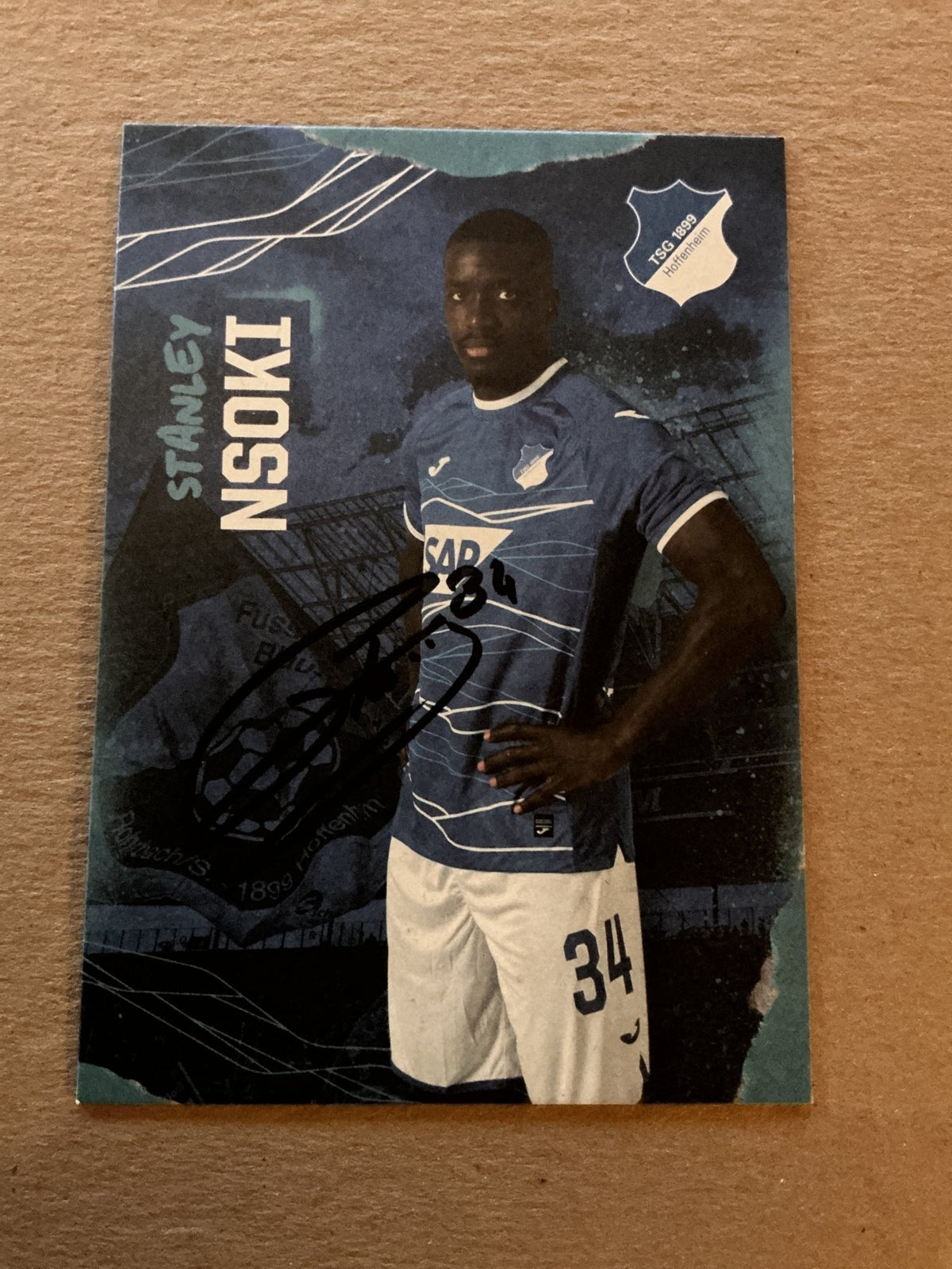Stanley Nsoki, France 🇫🇷 TSG 1899 Hoffenheim 2022/23 hand signed - Autographs-World