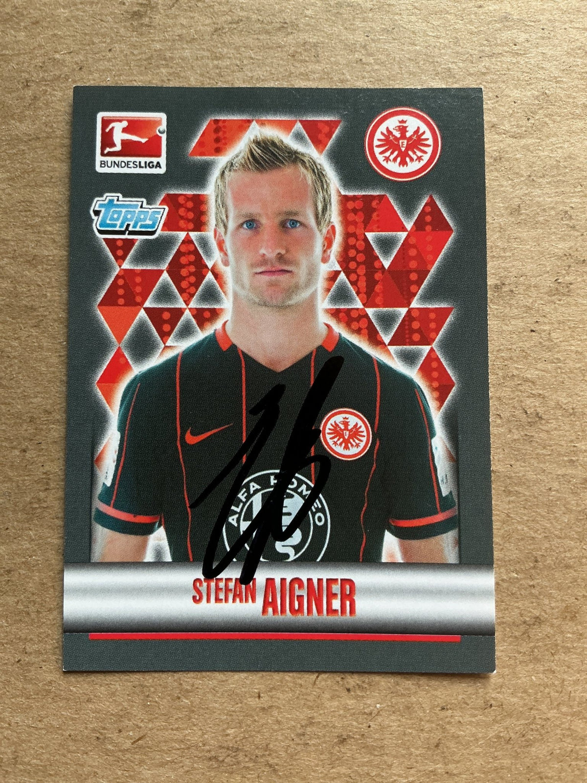 Stefan Aigner, Germany 🇩🇪 Eintracht Frankfurt 2015/16 Topps hand signed - Autographs-World