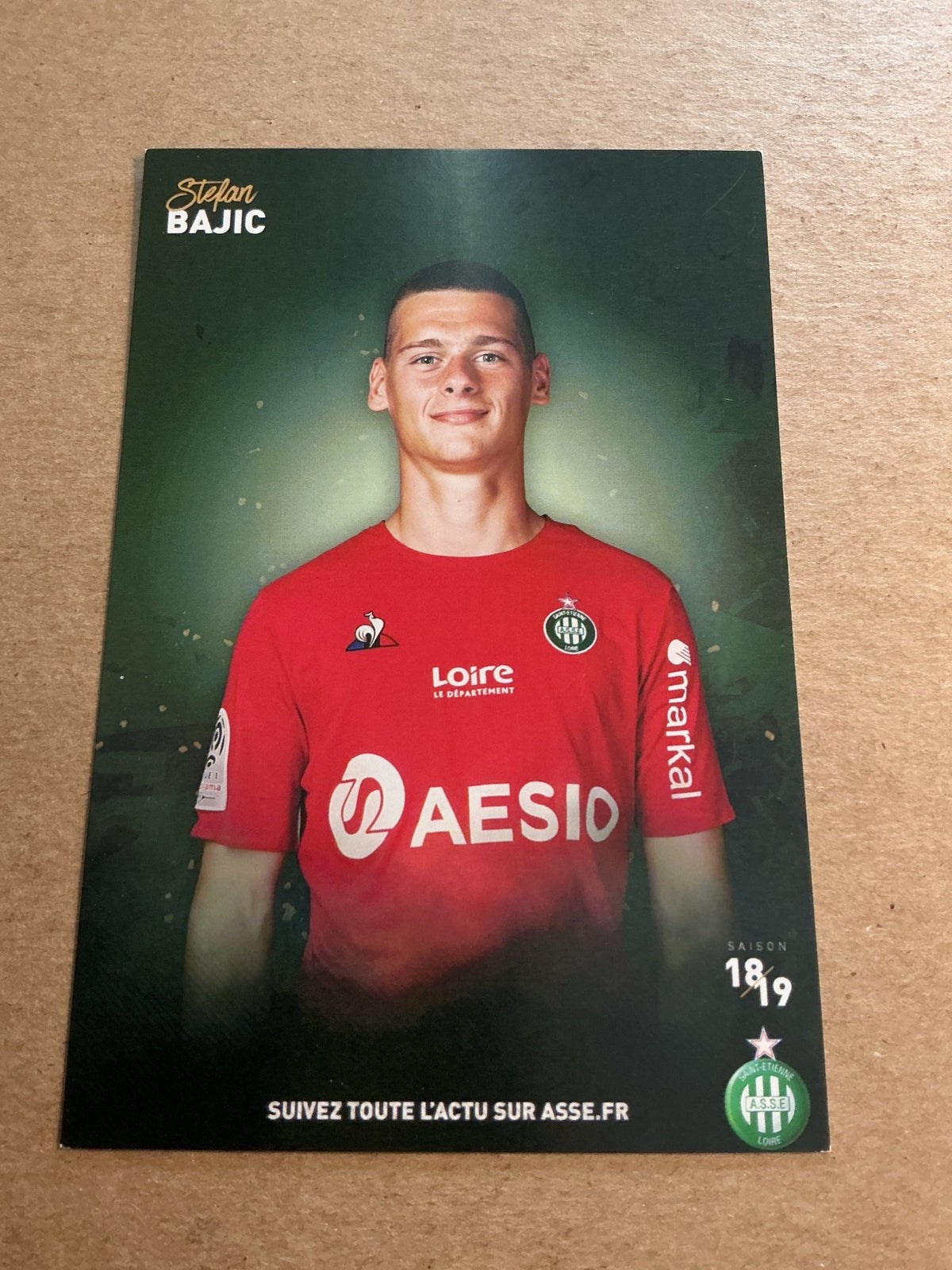 Stefan Bajic, France 🇫🇷 AS Saint-Etienne 2018/19 hand signed - Autographs-World
