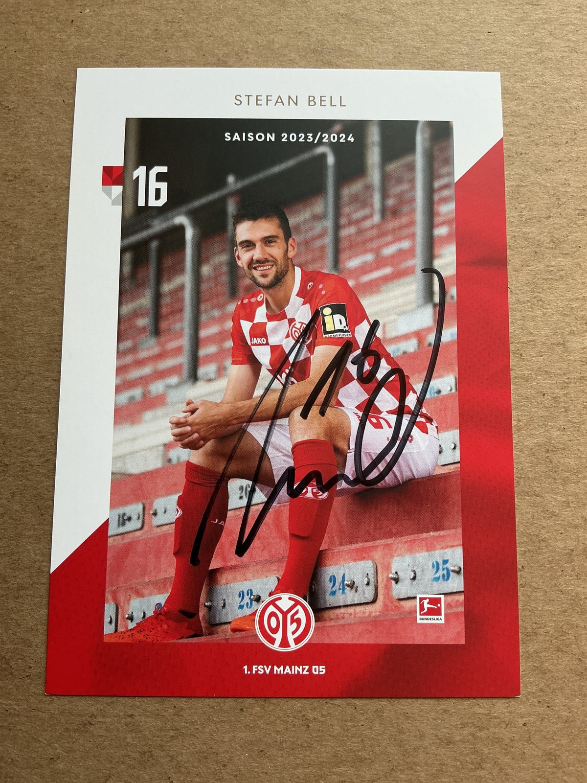 Stefan Bell, Germany 🇩🇪 FSV Mainz 05 2023/24 hand signed - Autographs-World