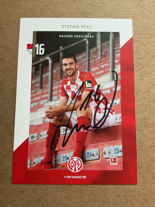 Stefan Bell, Germany 🇩🇪 FSV Mainz 05 2023/24 hand signed - Autographs-World