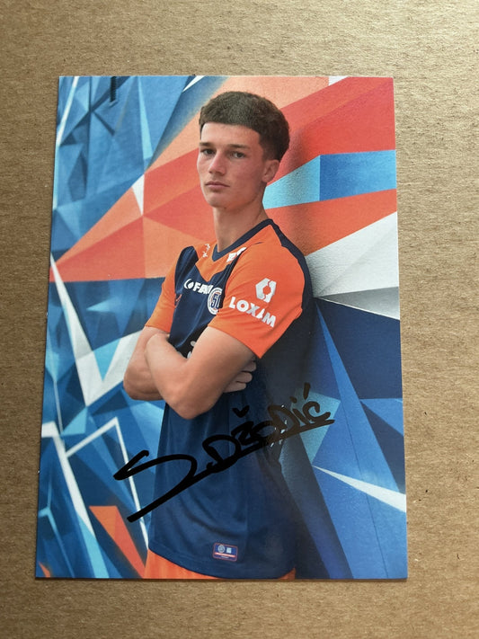 Stefan Dzodic, Serbia 🇷🇸 Montpellier HSC 2024/25 hand signed - Autographs-World