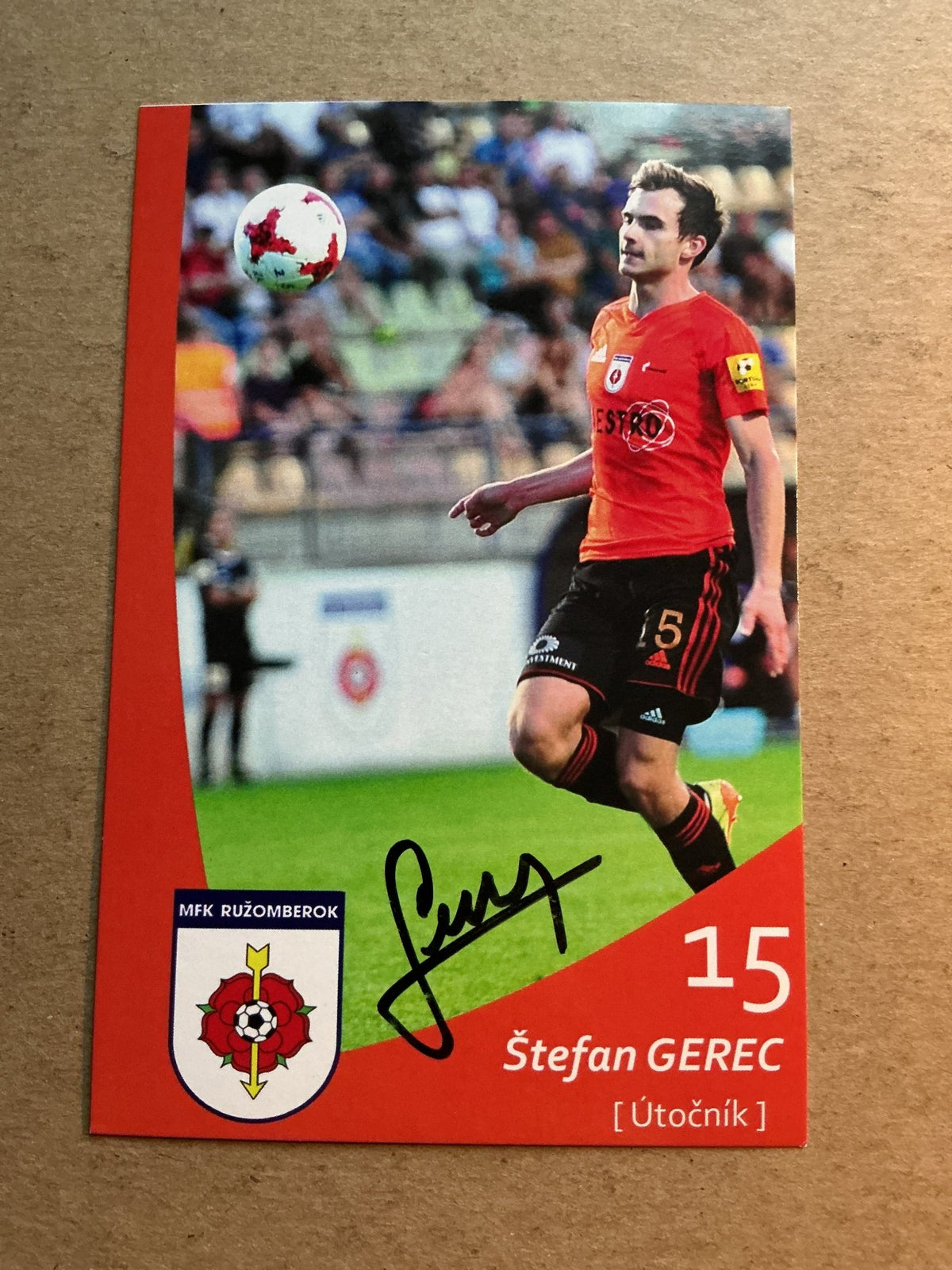 Štefan Gerec, Slovakia 🇸🇰 MFK Ružomberok 2021/22 hand signed - Autographs-World