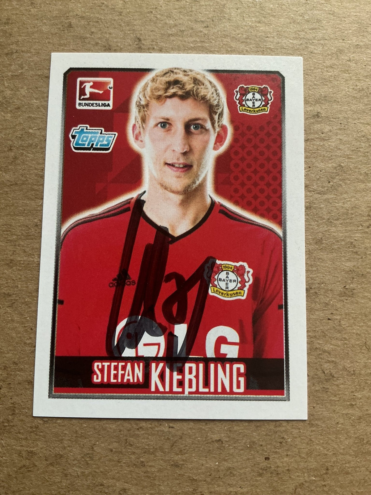Stefan Kießling, Germany 🇩🇪 Bayer 04 Leverkusen 2014/15 Topps hand signed - Autographs-World