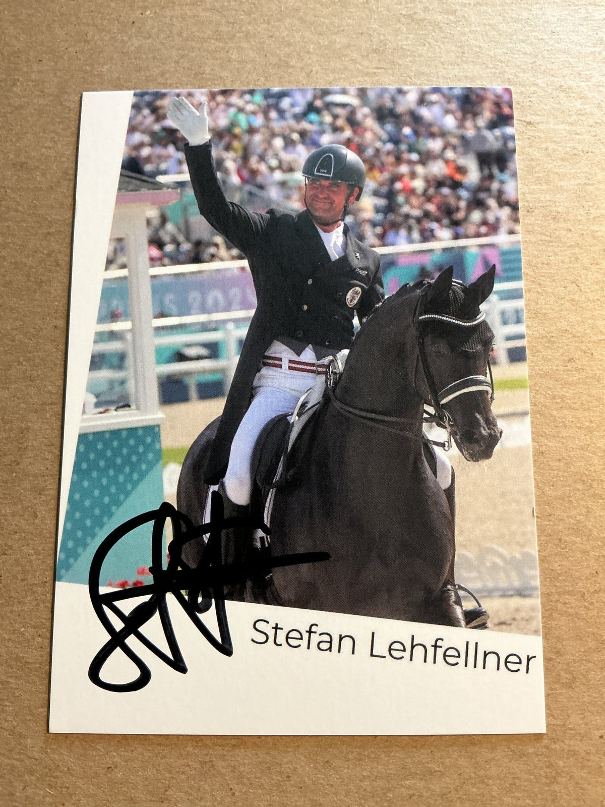Stefan Lehfellner, Austria 🇦🇹 Equestrian Summer Olympics 2024 hand signed - Autographs-World