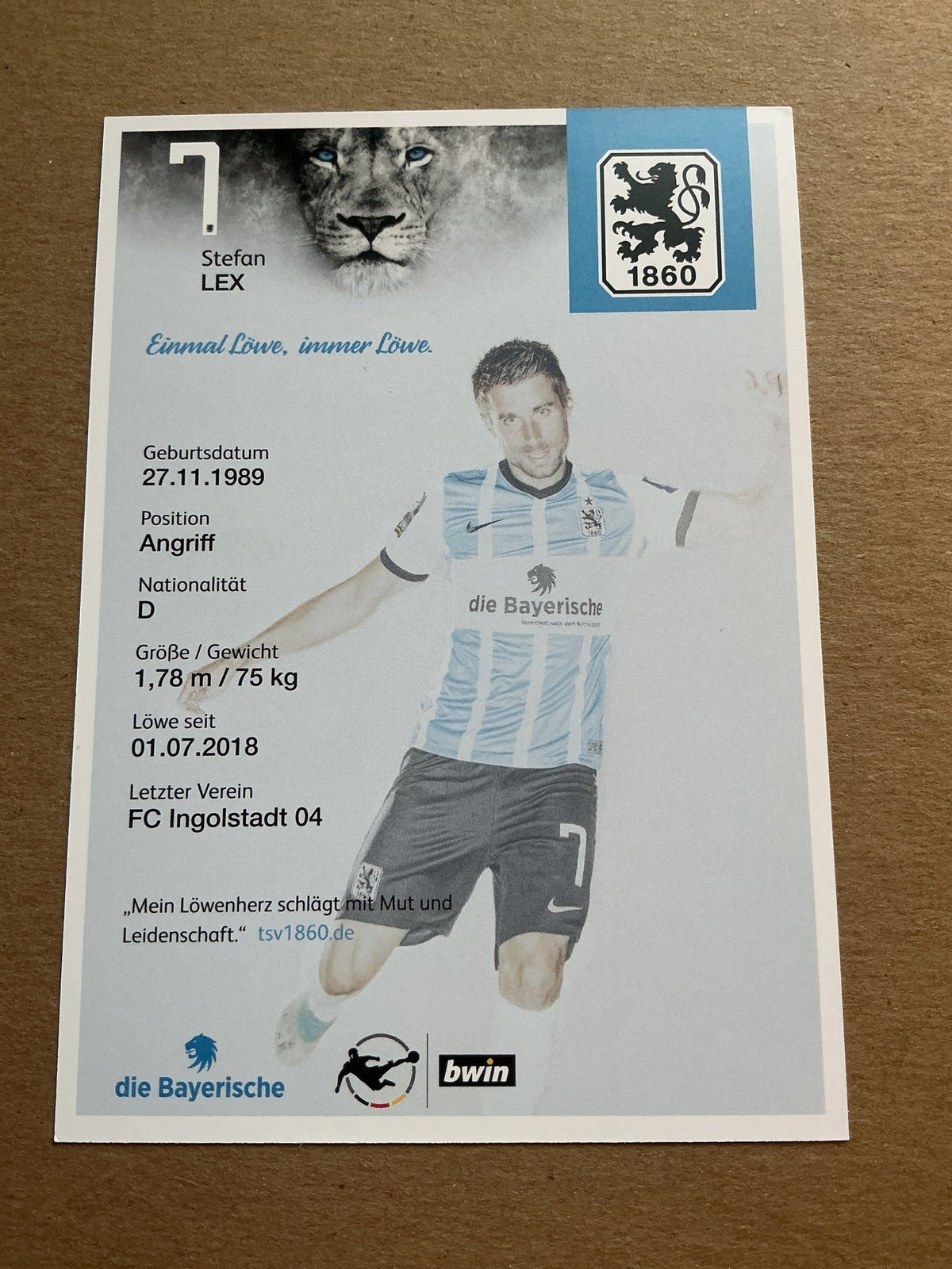 Stefan Lex, Germany 🇩🇪 TSV 1860 München 2021/22 hand signed - Autographs-World