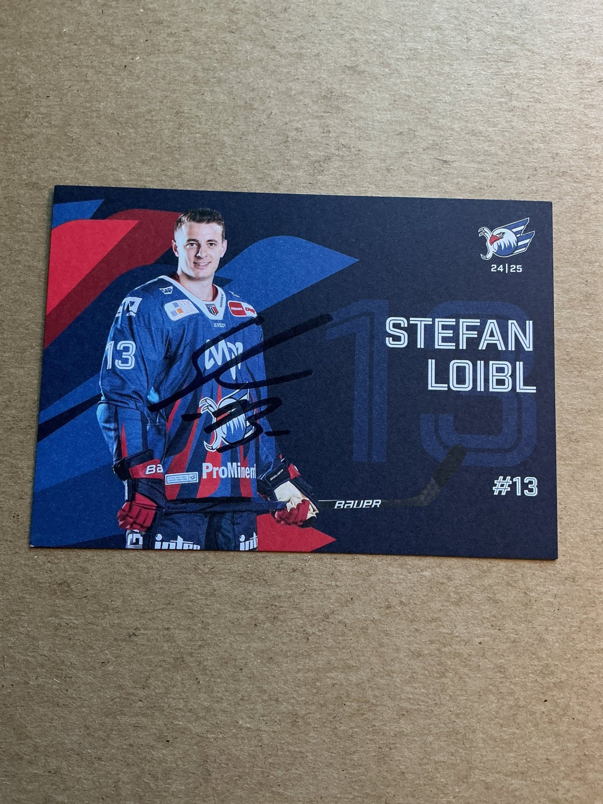 Stefan Loibl, Germany 🇩🇪 Adler Mannheim 2024/25 hand signed - Autographs-World