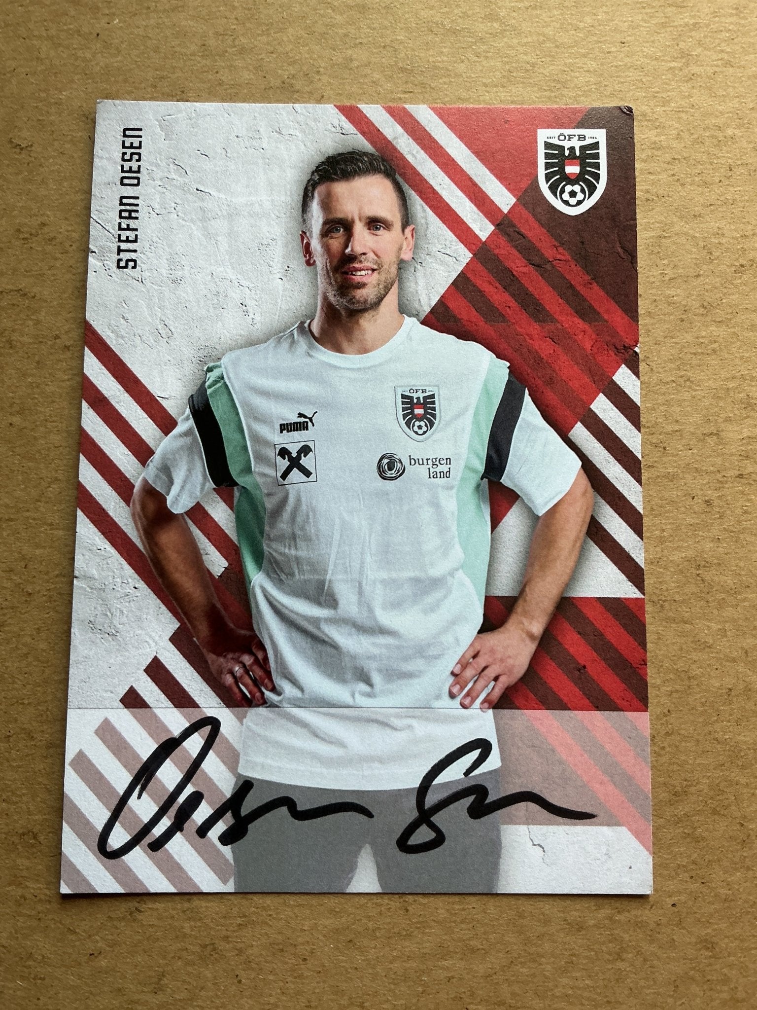 Stefan Oesen, Austria 🇦🇹 FIFA World Cup 2026 hand signed - Autographs-World