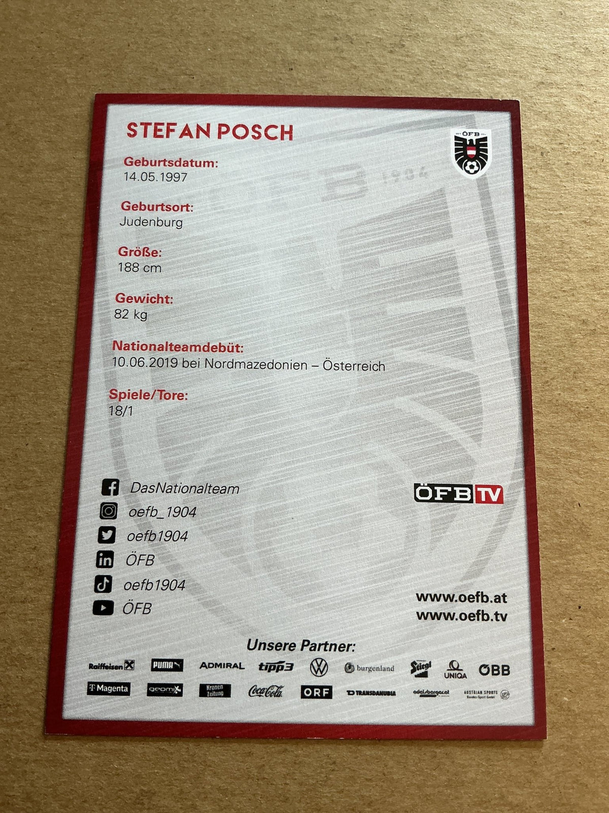 Stefan Posch, Austria 🇦🇹 2023 hand signed - Autographs-World