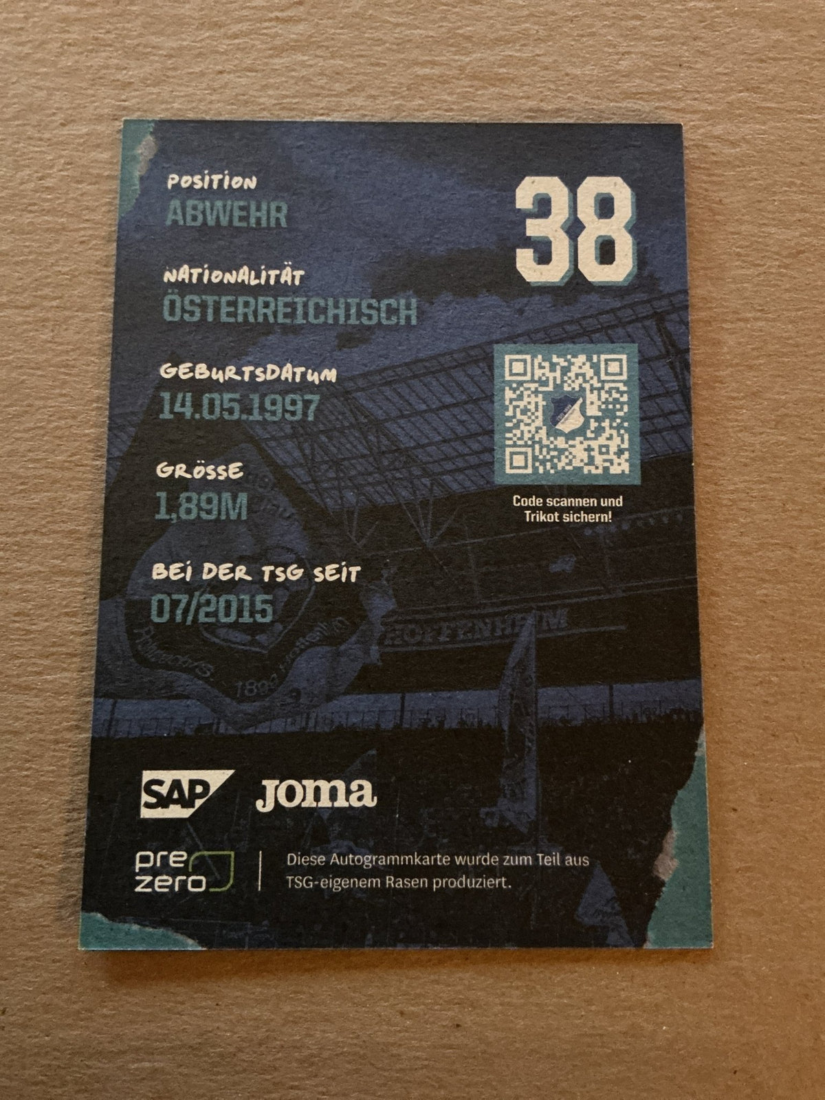 Stefan Posch, Austria 🇦🇹 TSG 1899 Hoffenheim 2022/23 hand signed - Autographs-World