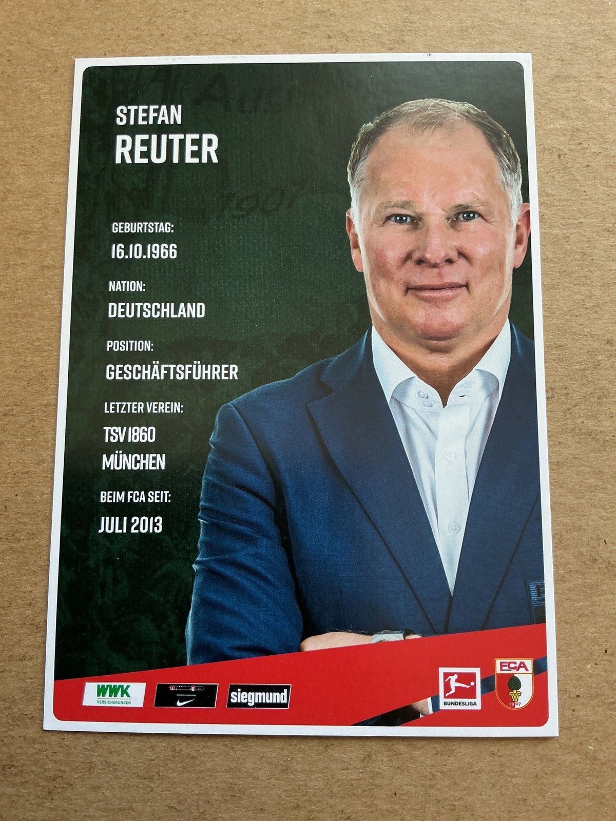 Stefan Reuter, Germany 🇩🇪 FC Augsburg 2020/21 hand signed - Autographs-World