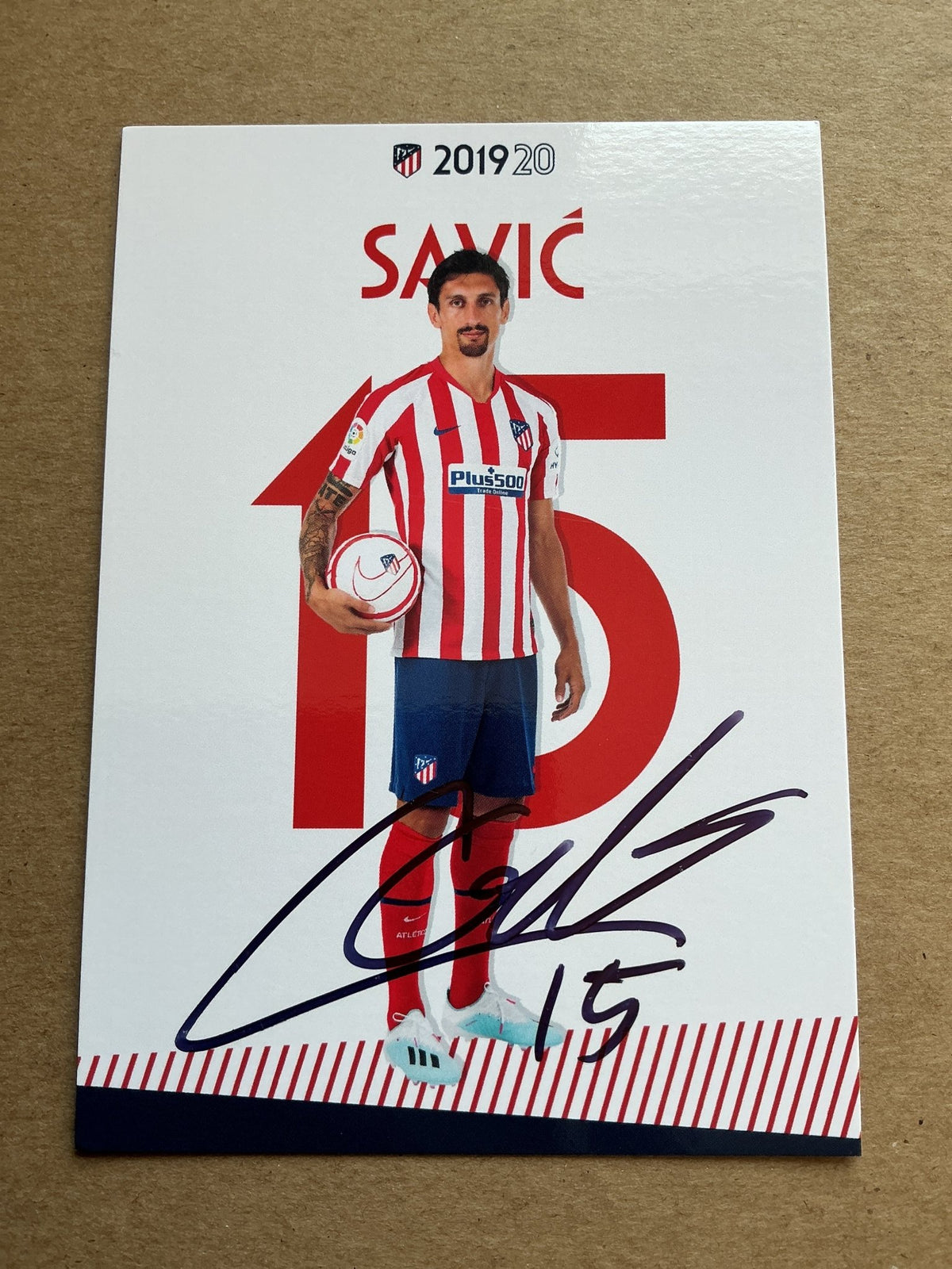 Stefan Savic, Montenegro 🇲🇪 Atletico Madrid 2019/20 hand signed - Autographs-World
