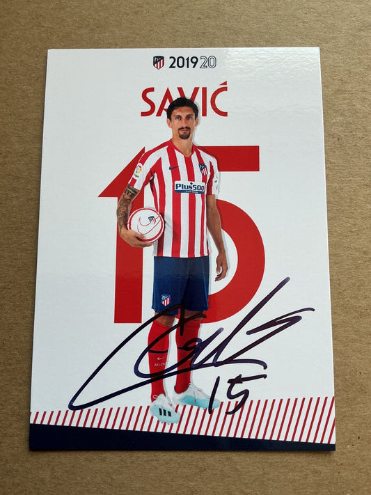 Stefan Savic, Montenegro 🇲🇪 Atletico Madrid 2019/20 hand signed - Autographs-World