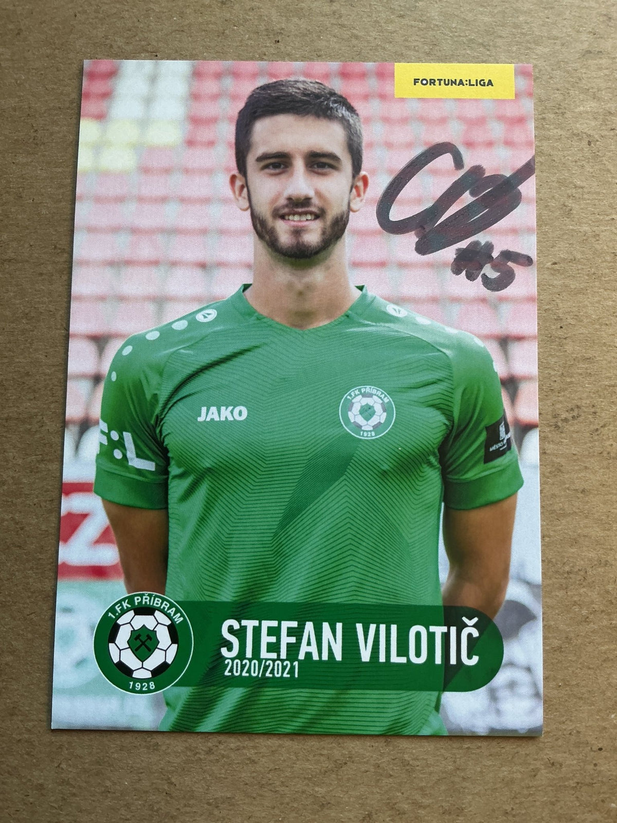 Stefan Vilotić, Serbia 🇷🇸 1.FK Příbram 2020/21 hand signed - Autographs-World