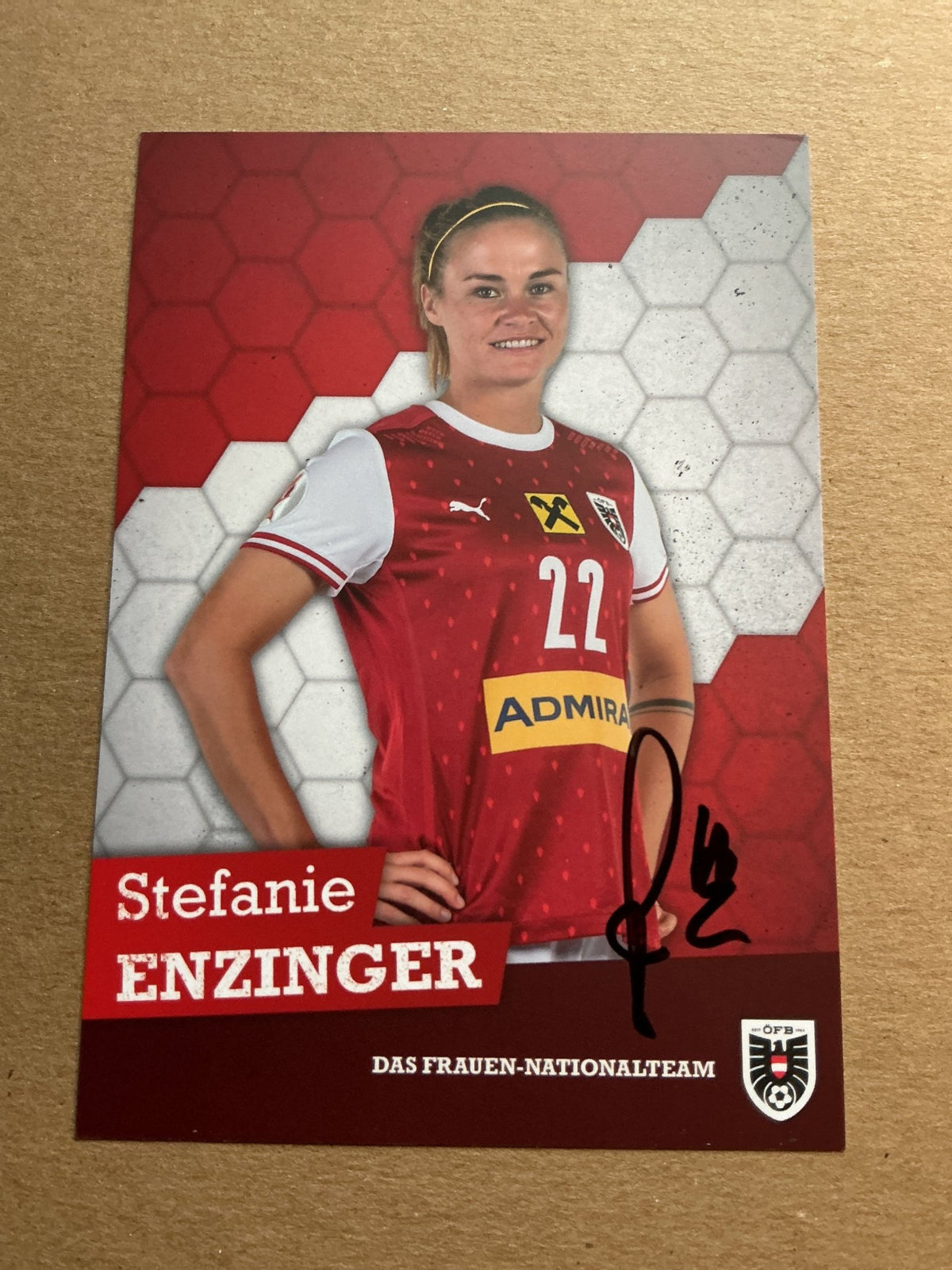 Stefanie Enzinger, Austria 🇦🇹 UEFA Women’s Euro 2022 hand signed - Autographs-World