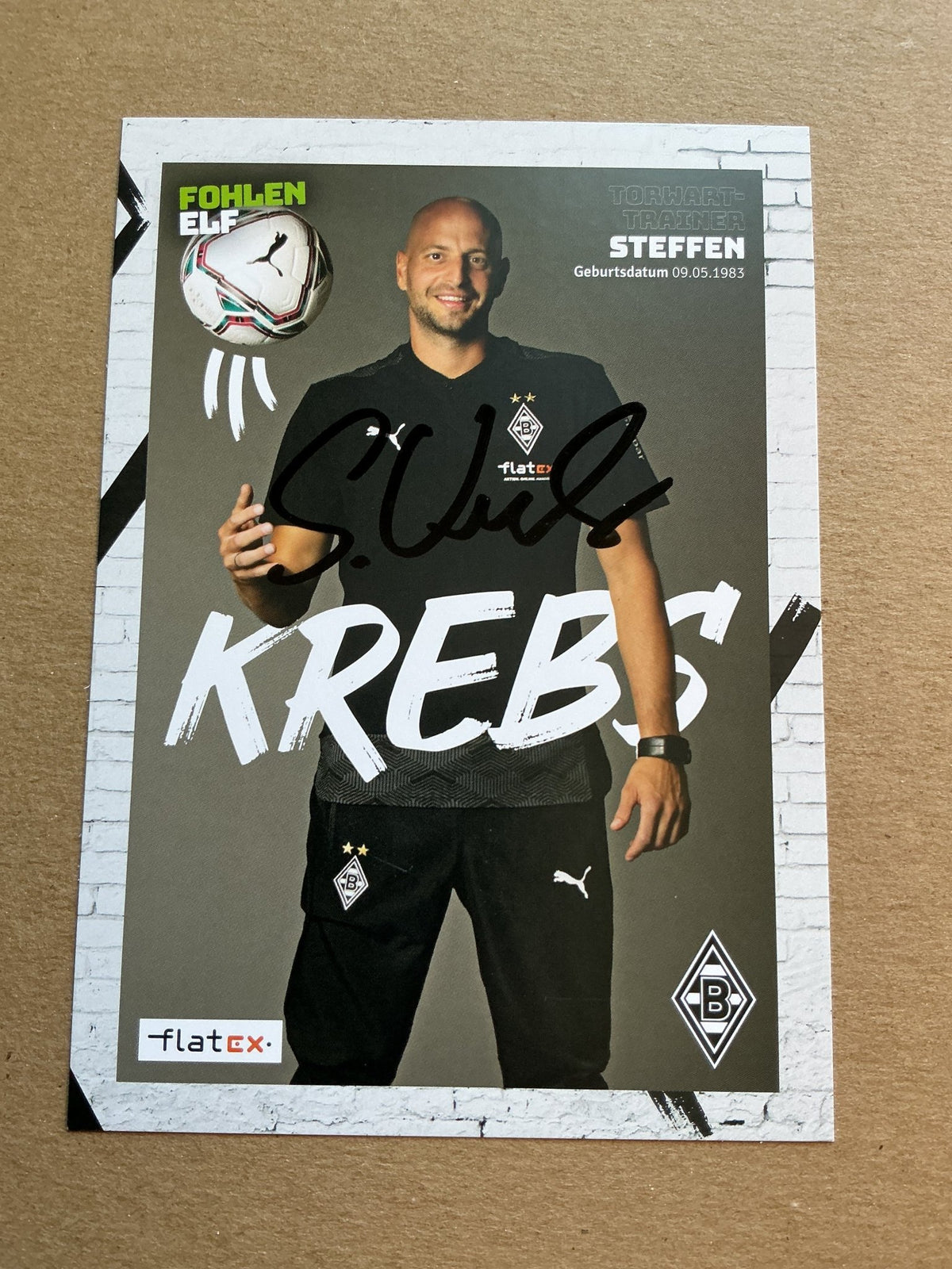 Steffen Krebs, Germany 🇩🇪 Borussia Mönchengladbach 2020/21 hand signed - Autographs-World