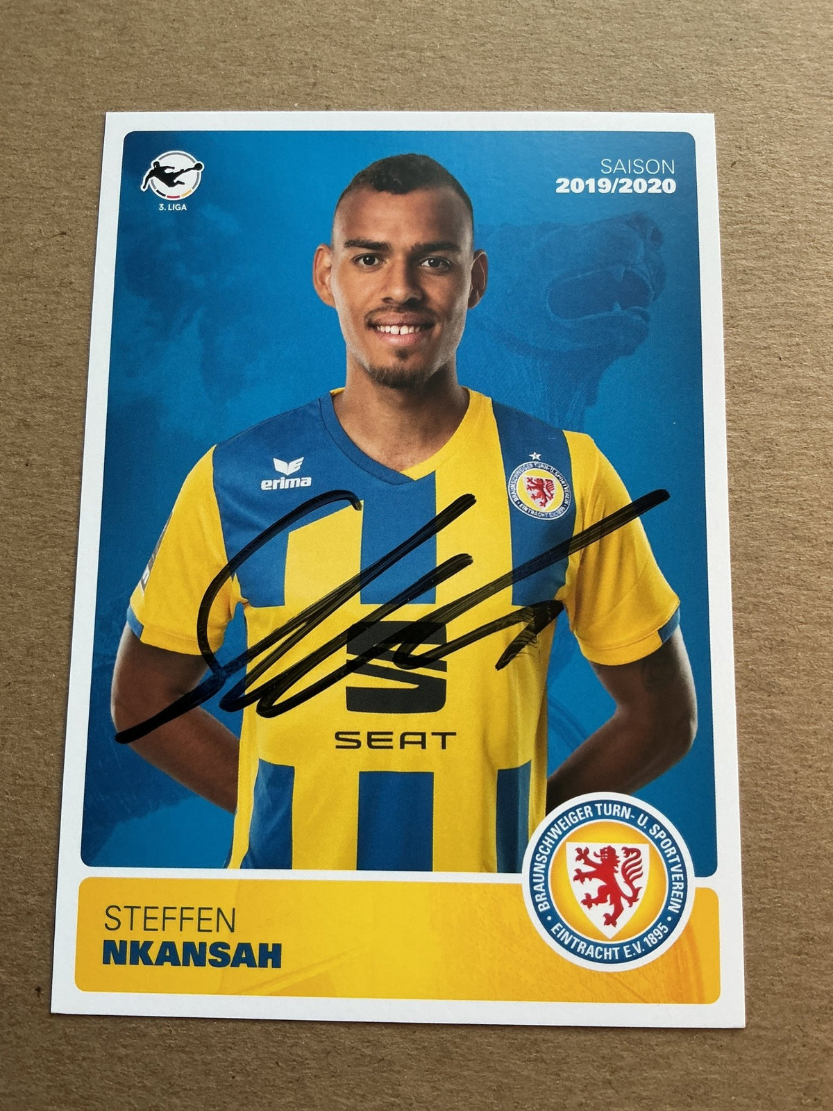 Steffen Nkansah, Germany 🇩🇪 Eintracht Braunschweig 2019/20 hand signed - Autographs-World