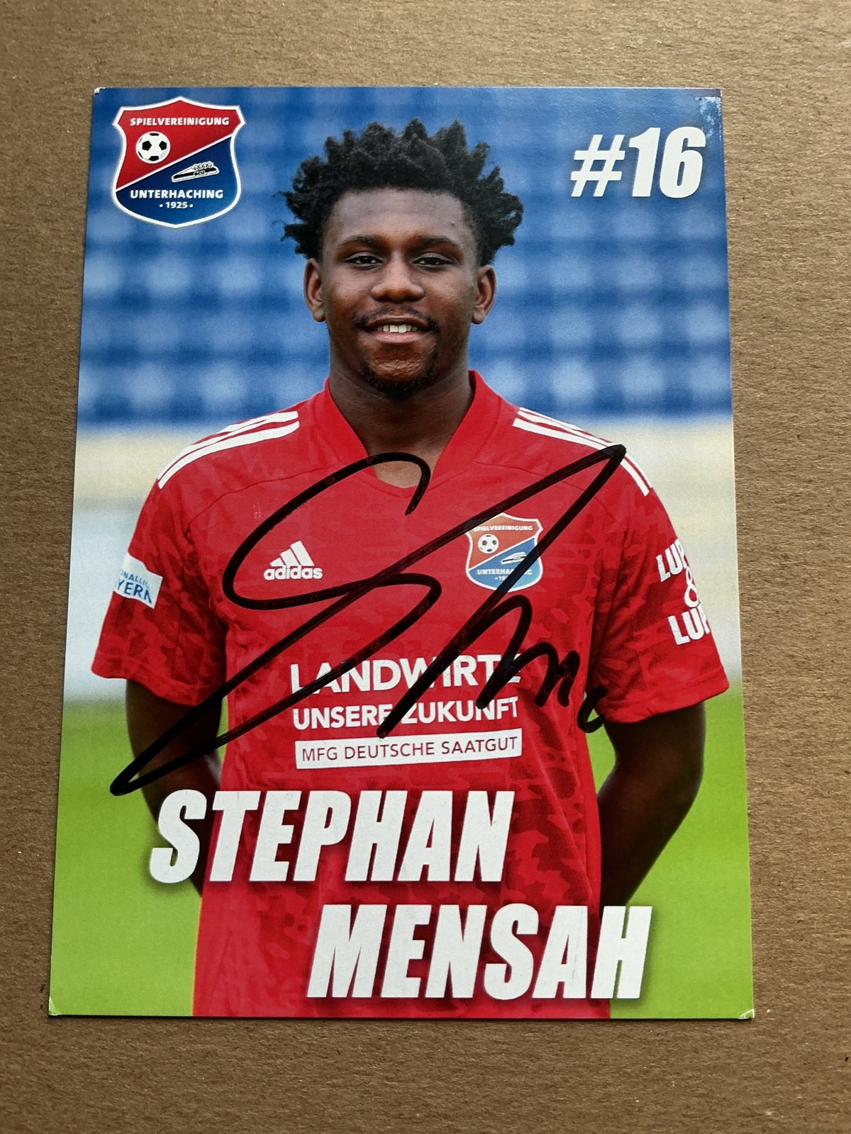 Stephan Mensah, Ghana 🇬🇭 SpVgg Unterhaching 2021/22 hand signed - Autographs-World