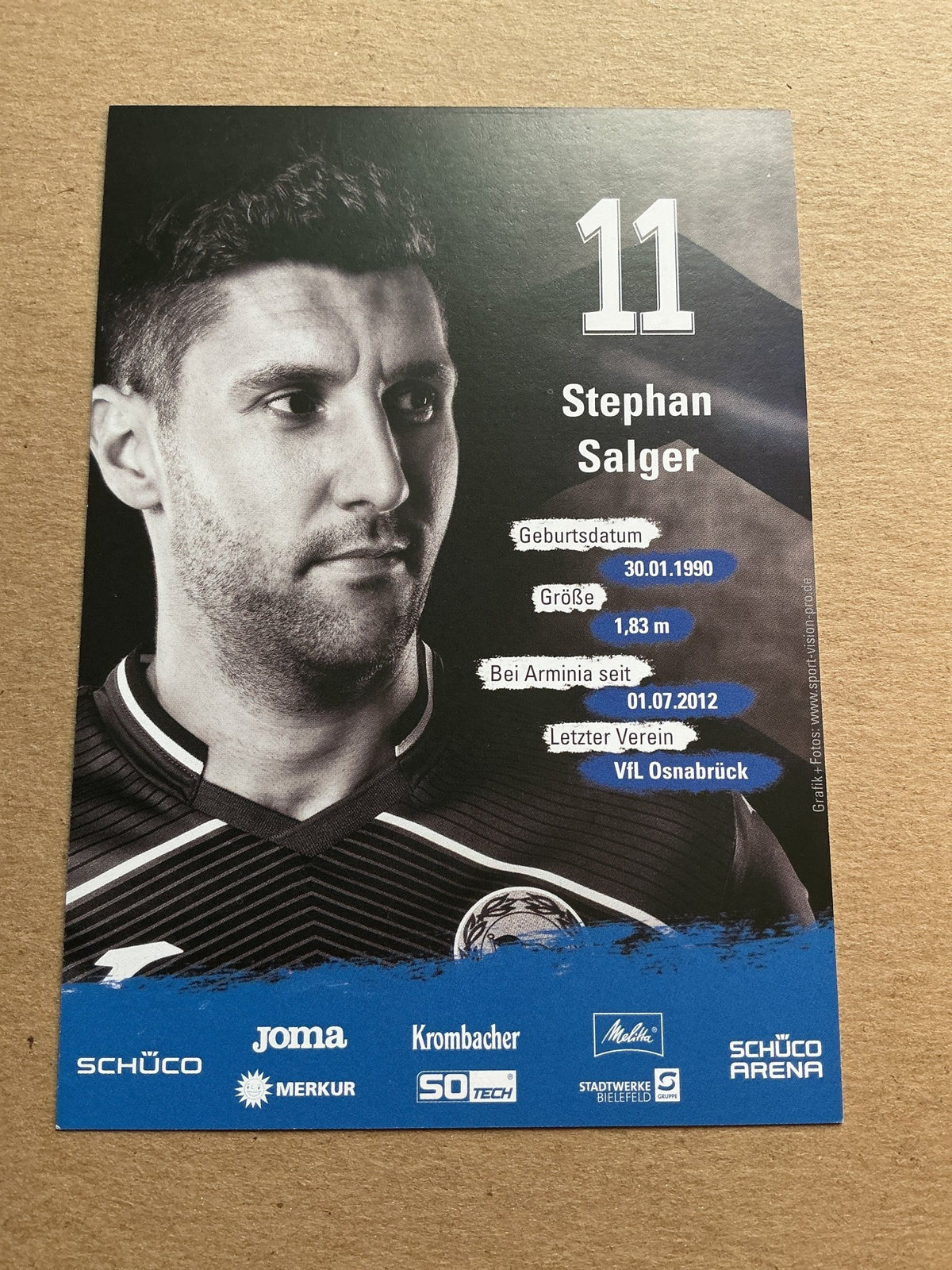 Stephan Salger, Germany 🇩🇪 Arminia Bielefeld 2019/20 hand signed - Autographs-World