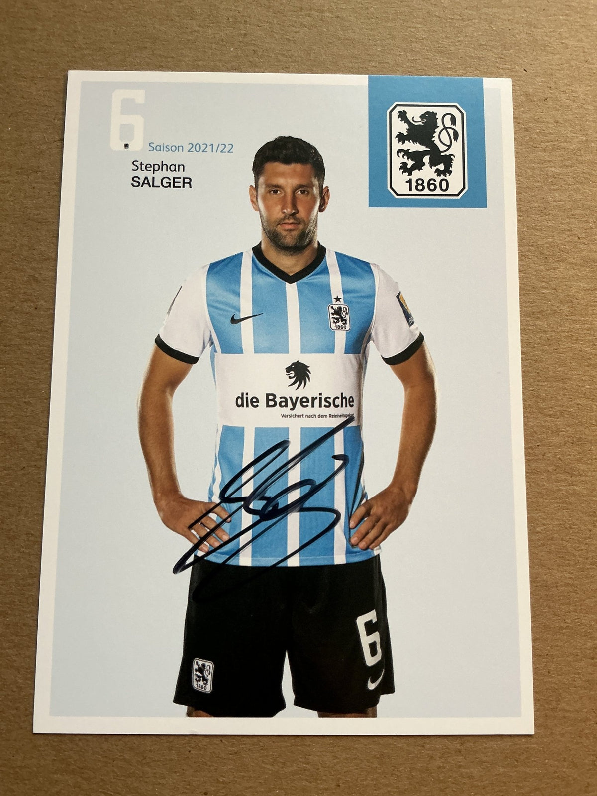 Stephan Salger, Germany 🇩🇪 TSV 1860 München 2021/22 hand signed - Autographs-World