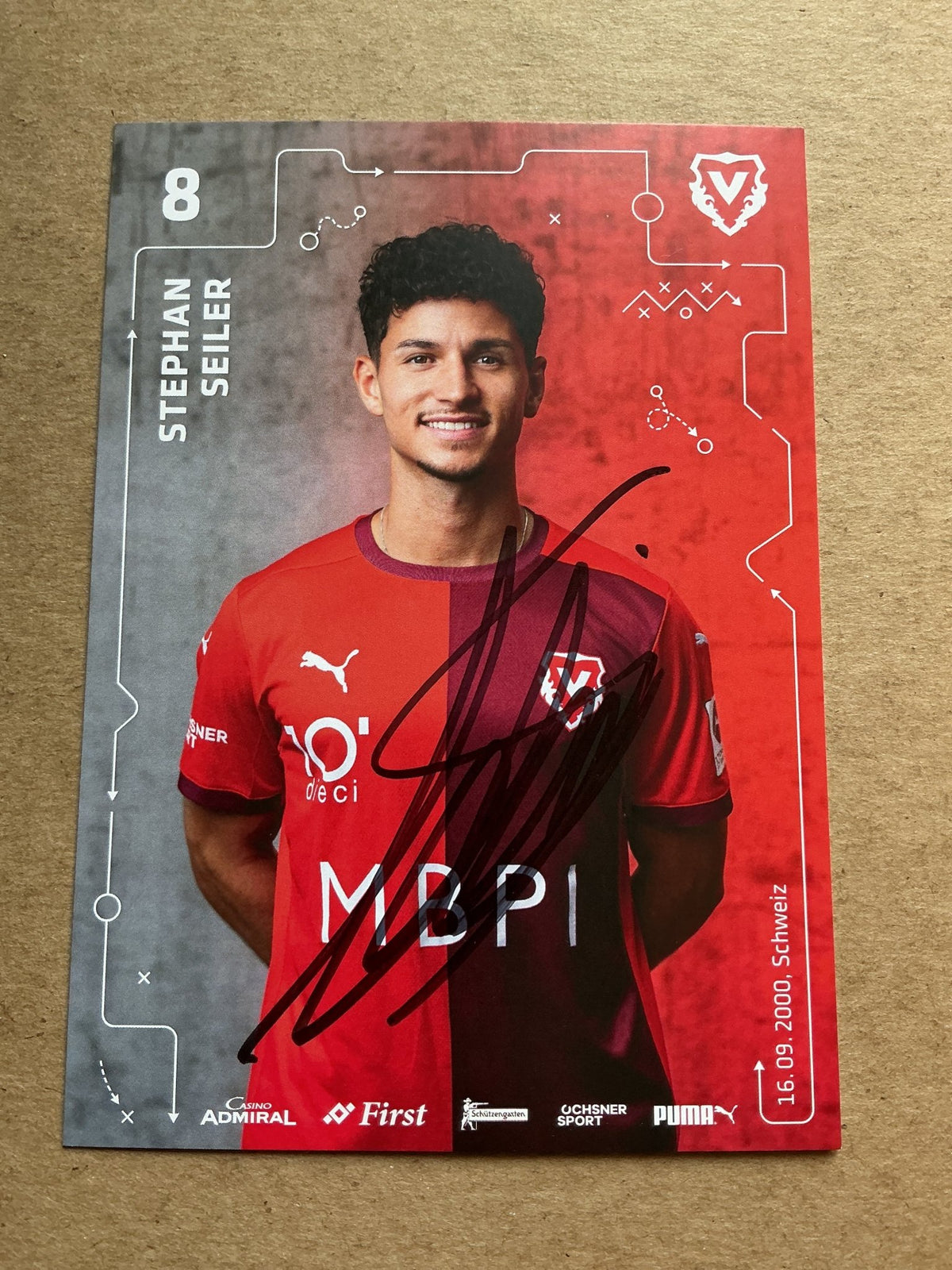Stephan Seiler, Switzerland 🇨🇭 FC Vaduz 2025/26 hand signed - Autographs-World