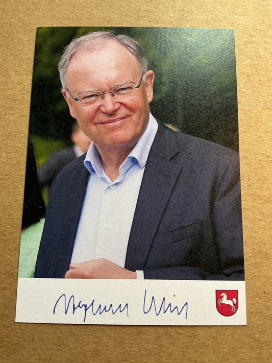 Stephan Weil, Germany 🇩🇪 Minister-President of Lower Saxony 2024 hand signed - Autographs-World