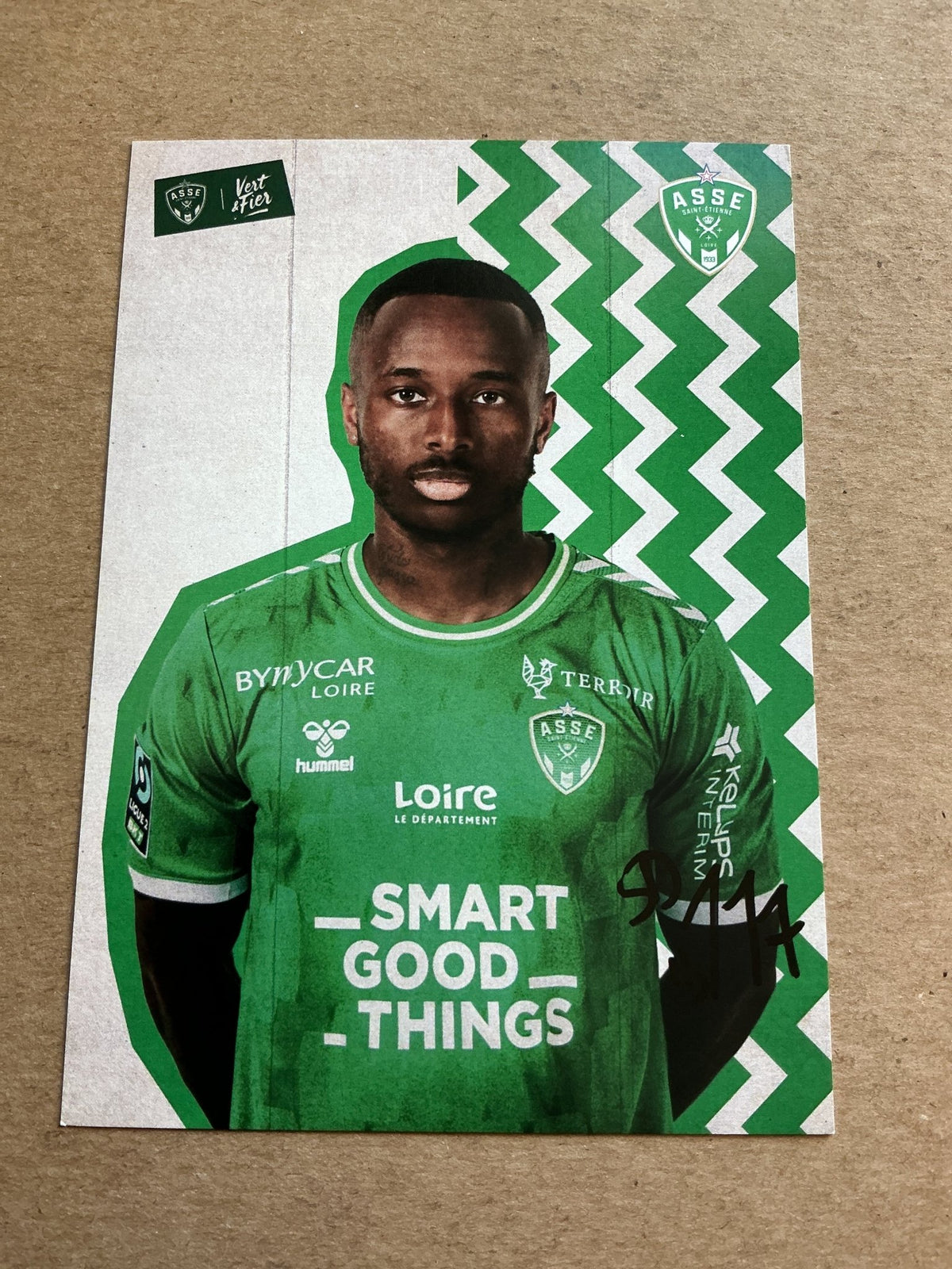 Stephane Diarra, Ivory Coast 🇨🇮 AS Saint-Etienne 2023/24 hand signed - Autographs-World