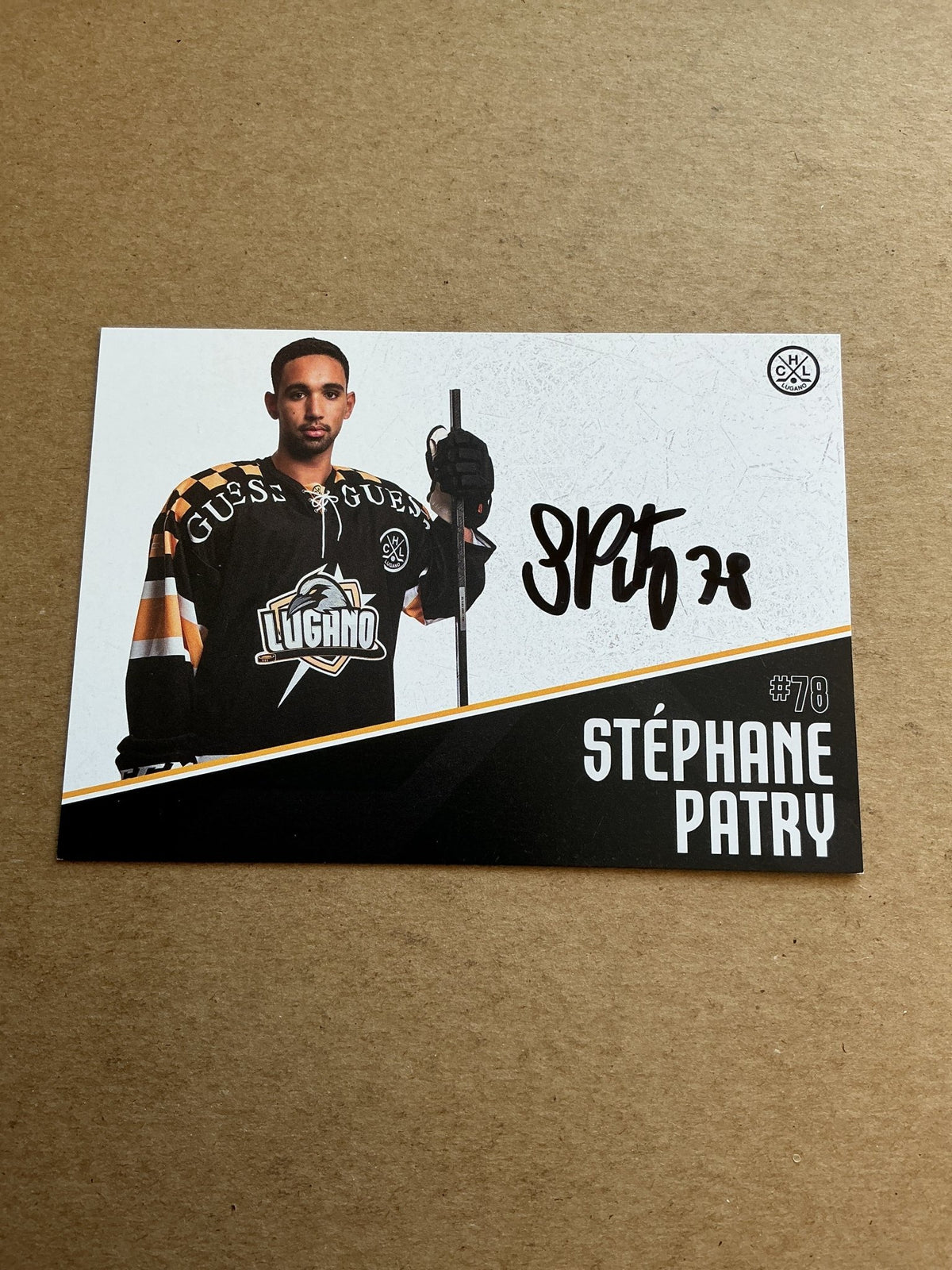 Stephane Patry, Switzerland 🇨🇭 HC Lugano 2024/25 hand signed - Autographs-World