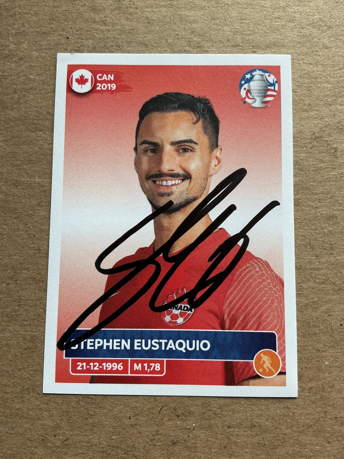 Stephen Eustaquio, Canada 🇨🇦 Copa America 2024 Panini hand signed - Autographs-World