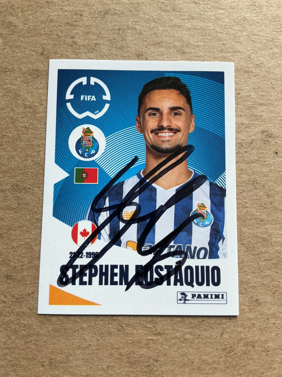 Stephen Eustaquio, Canada 🇨🇦 FC Porto Club World Cup 2025 Panini hand signed - Autographs-World