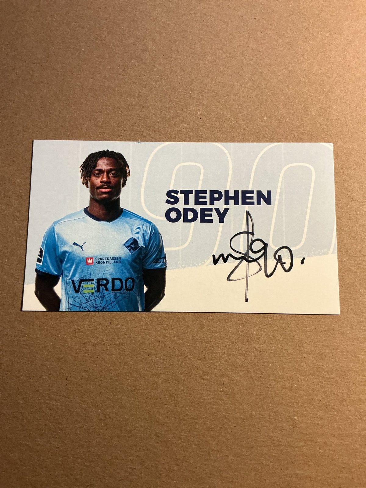 Stephen Odey, Nigeria 🇳🇬 Randers FC 2024/25 hand signed - Autographs-World