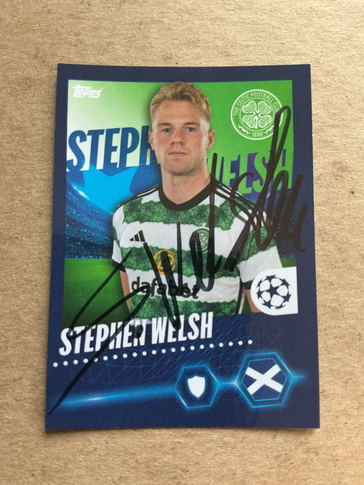 Stephen Welsh, Scotland 🏴󠁧󠁢󠁳󠁣󠁴󠁿 Celtic FC 2023/24 Topps hand signed - Autographs-World