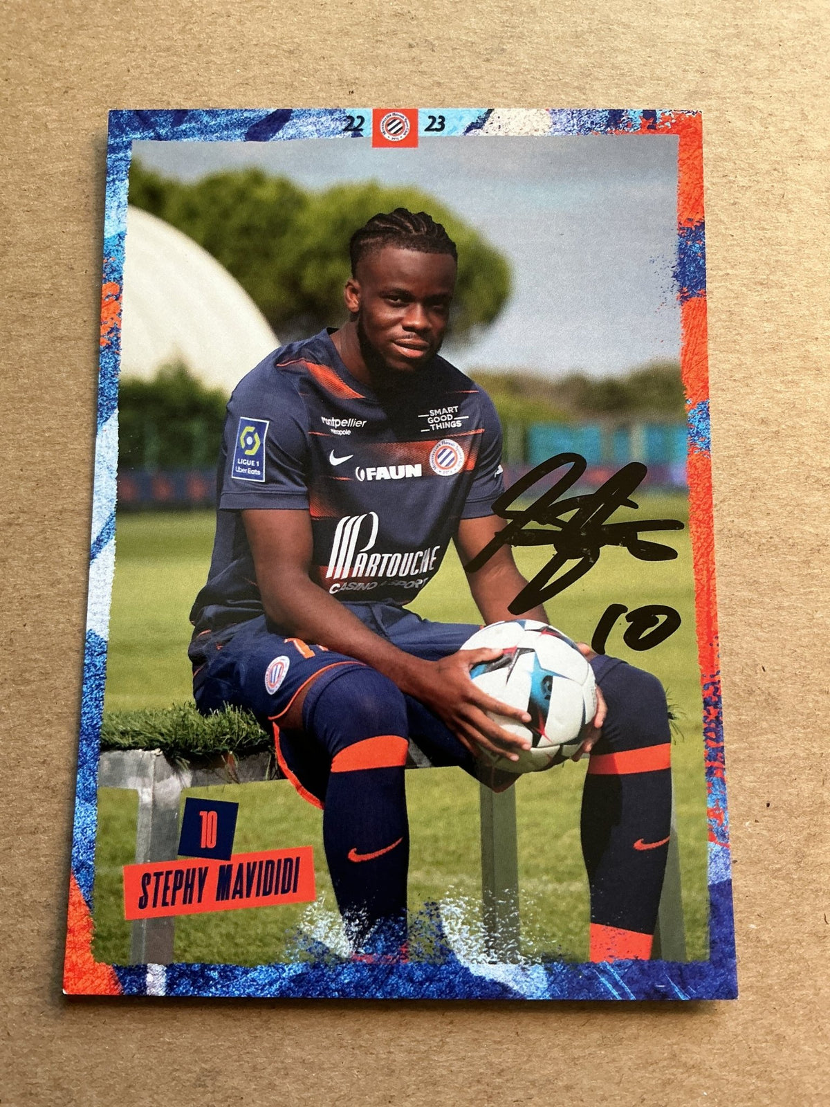 Stephy Mavididi, England 🏴󠁧󠁢󠁥󠁮󠁧󠁿 Montpellier HSC 2022/23 hand signed - Autographs-World