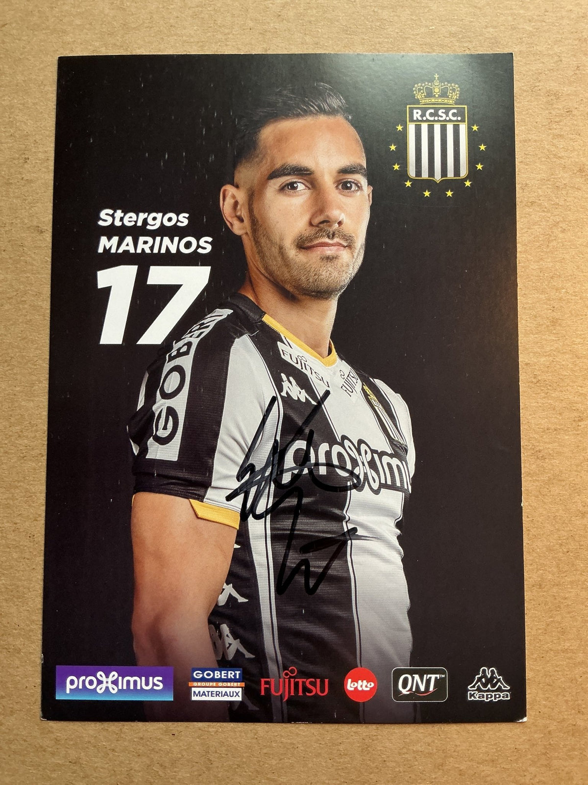Stergos Marinos, Greece 🇬🇷 Royal Charleroi SC 2019/20 hand signed - Autographs-World