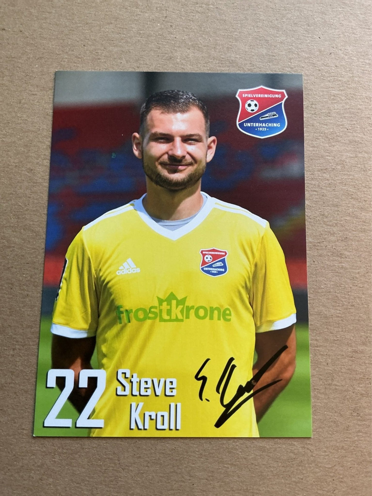 Steve Kroll, Germany 🇩🇪 SpVgg Unterhaching 2019/20 hand signed - Autographs-World