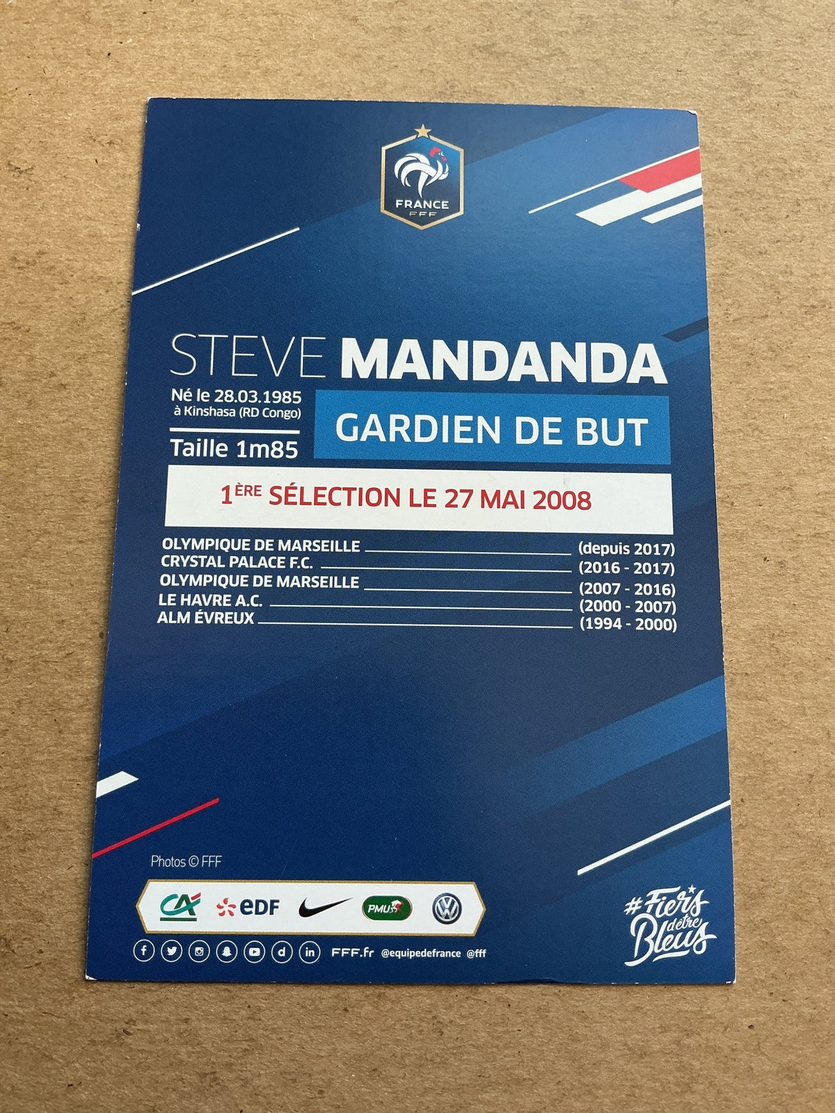 Steve Mandanda, France 🇫🇷 FIFA World Cup 2018 hand signed - Autographs-World