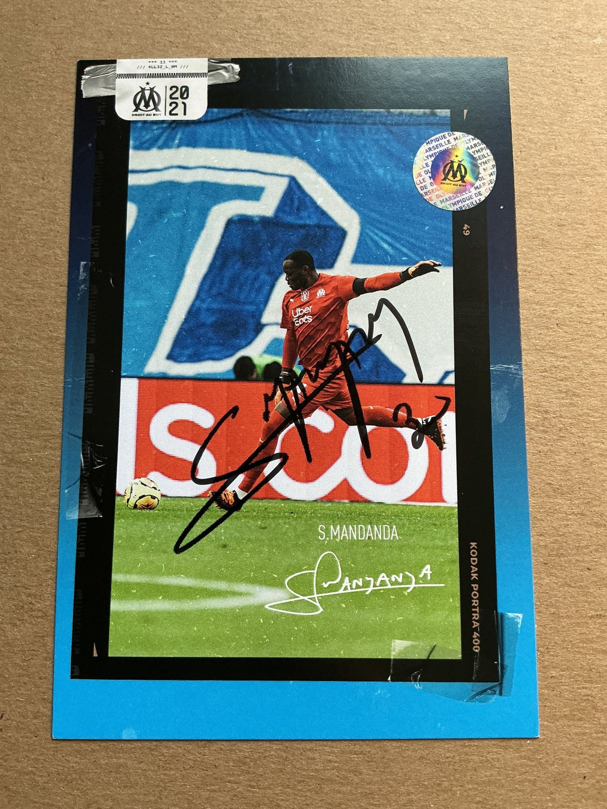 Steve Mandanda, France 🇫🇷 Olympique Marseille 2020/21 hand signed - Autographs-World