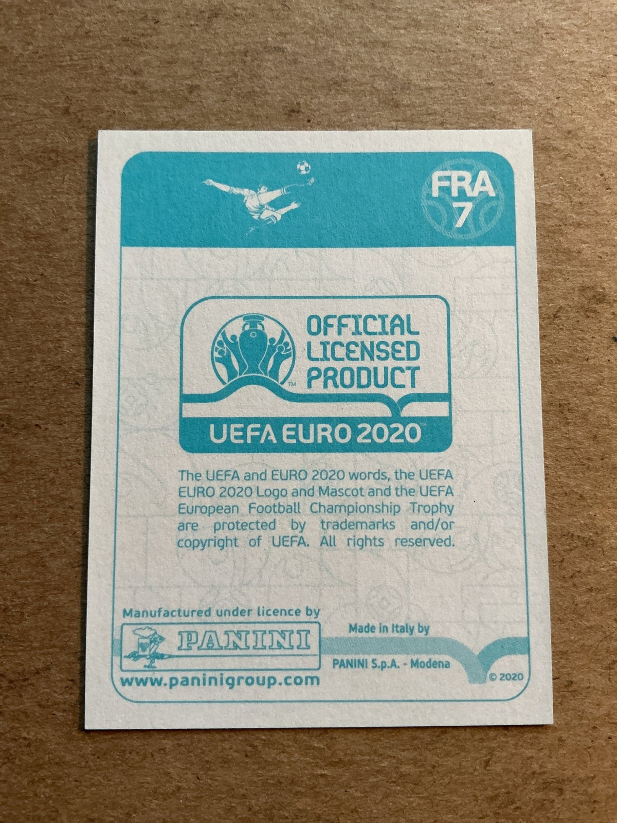 Steve Mandanda, France 🇫🇷 UEFA Euro 2020 Panini hand signed - Autographs-World