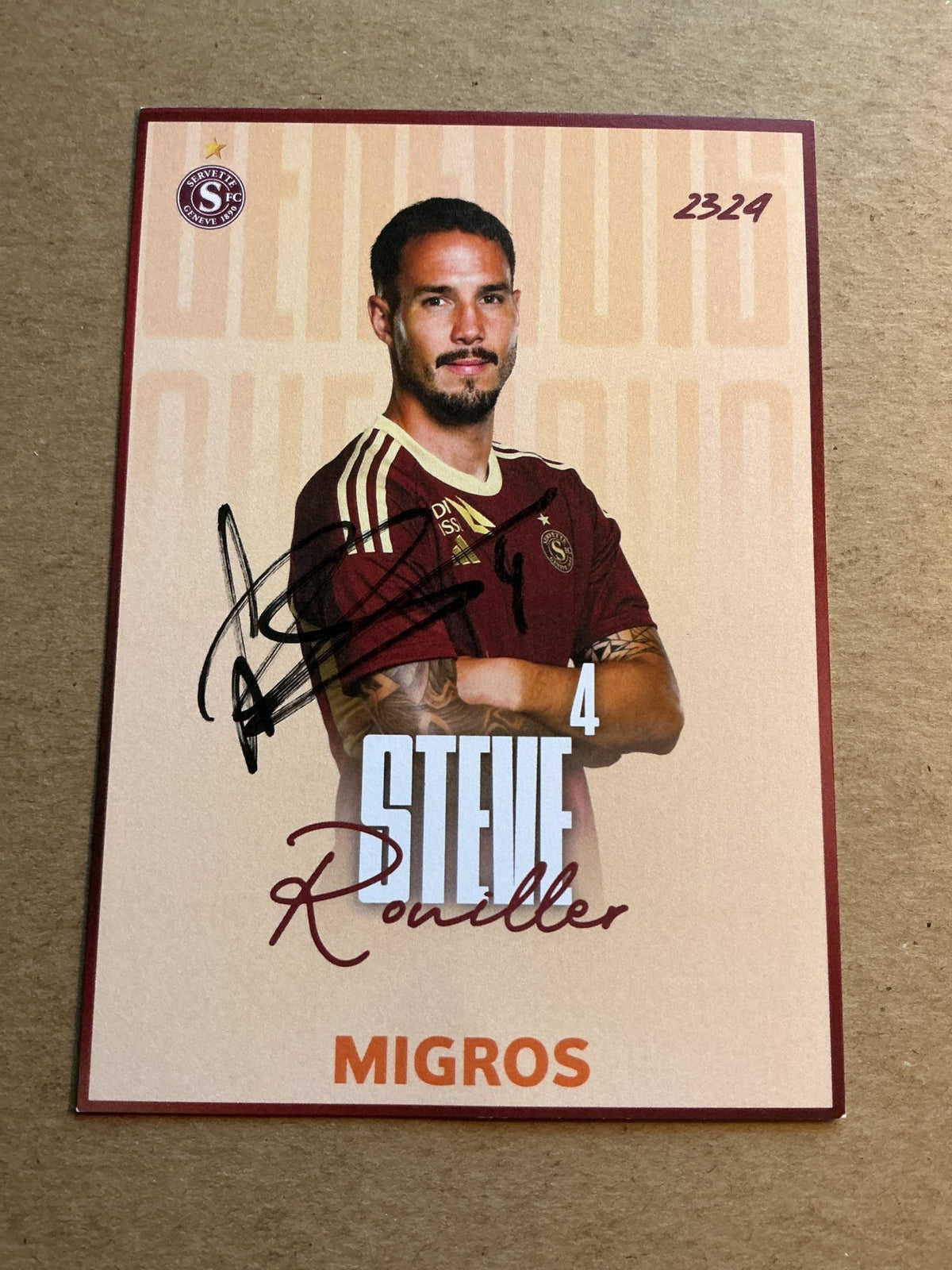 Steve Rouiller, Switzerland 🇨🇭 Servette FC 2023/24 hand signed - Autographs-World