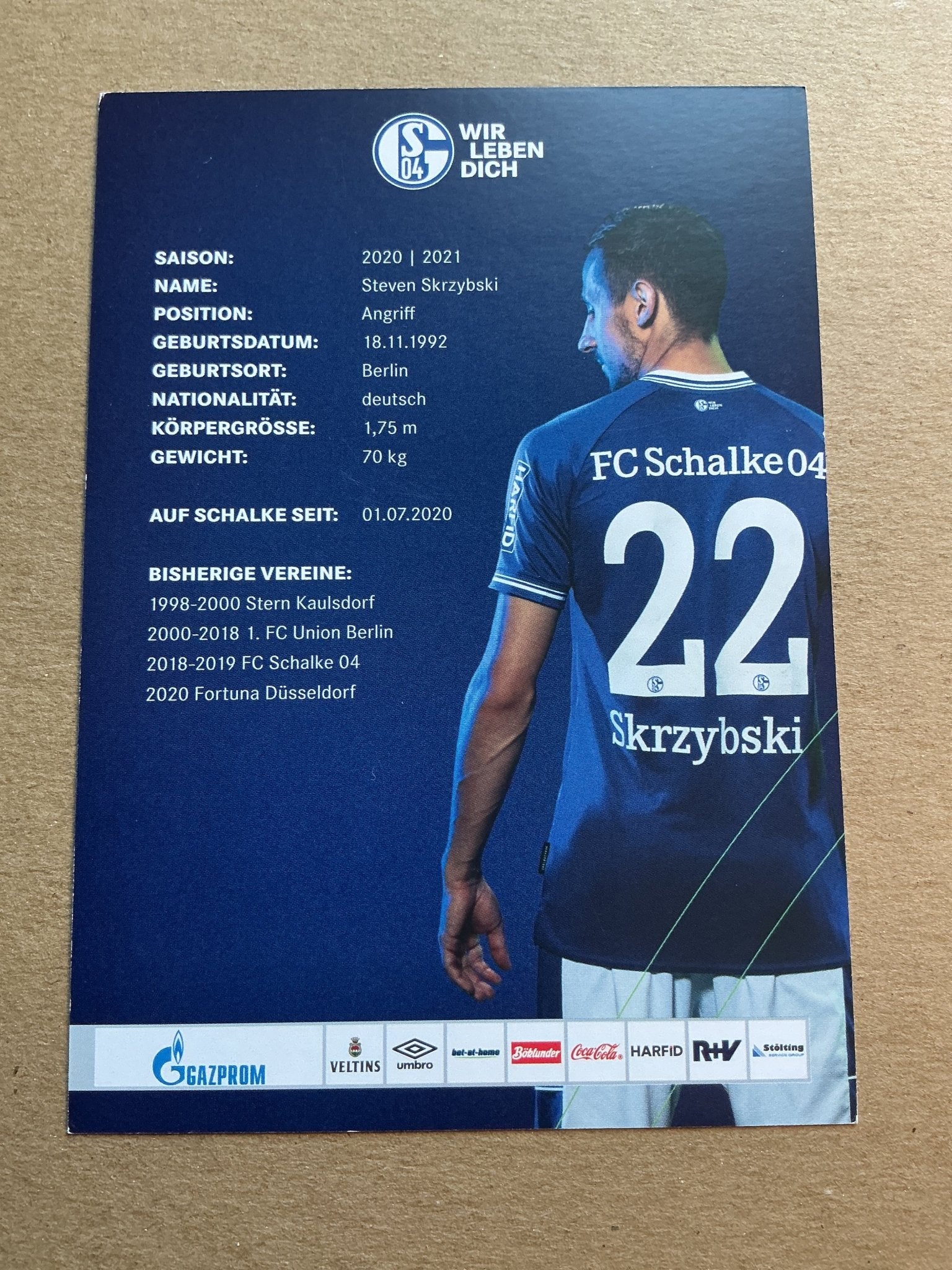Steven Skrzybski, Germany 🇩🇪 FC Schalke 04 2020/21 hand signed - Autographs-World