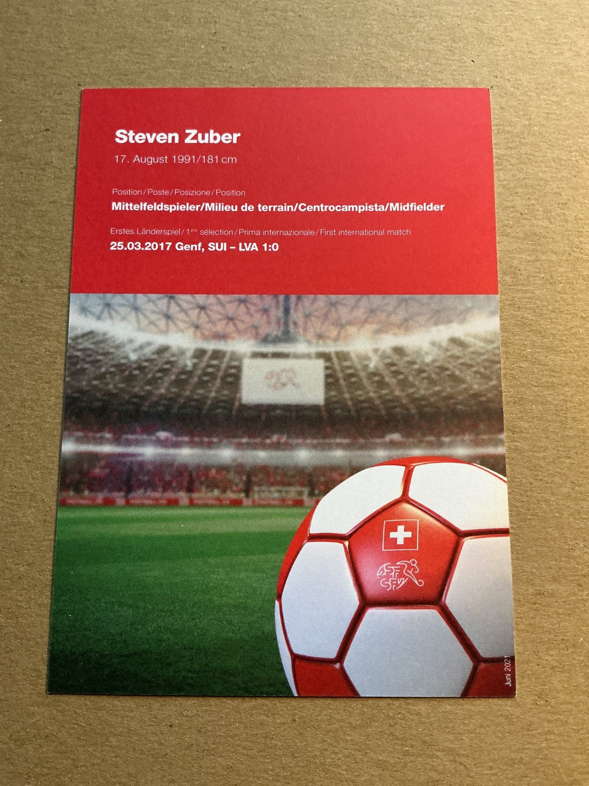 Steven Zuber, Switzerland 🇨🇭 2021 hand signed - Autographs-World