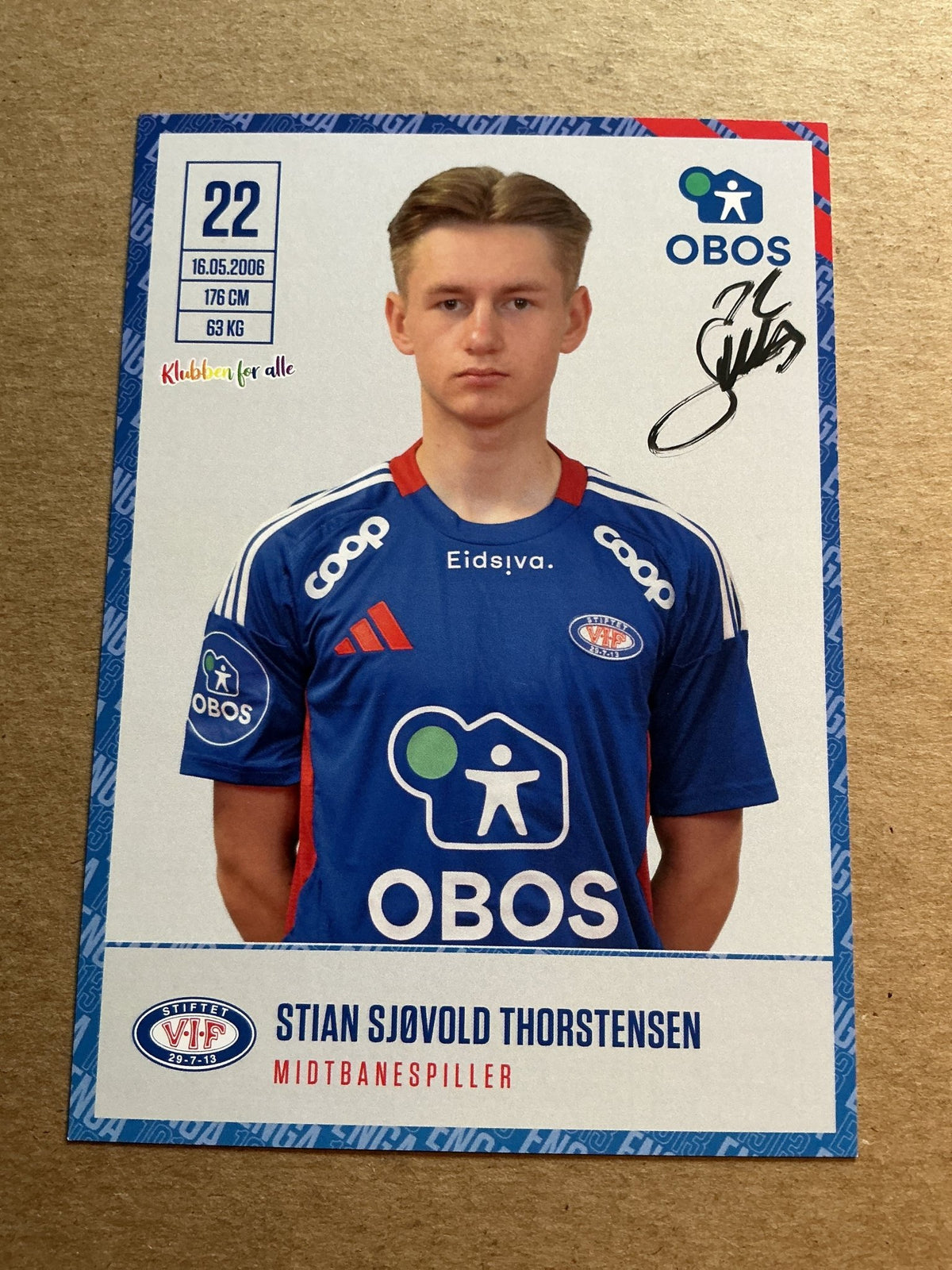 Stian Thorstensen, Norway 🇳🇴 Vålerenga Fotball 2024/25 hand signed - Autographs-World
