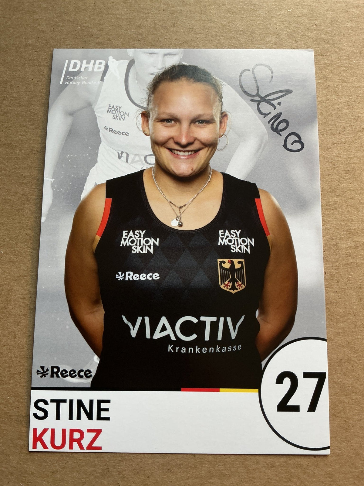 Stine Kurz, Germany 🇩🇪 Field Hockey Summer Olympics 2024 hand signed - Autographs-World