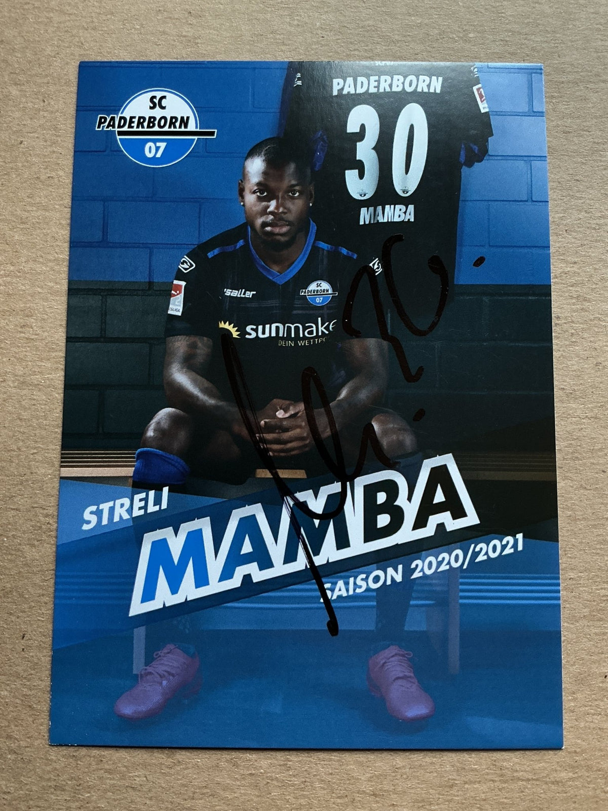 Streli Mamba, Germany 🇩🇪 SC Paderborn 07 2020/21 hand signed - Autographs-World